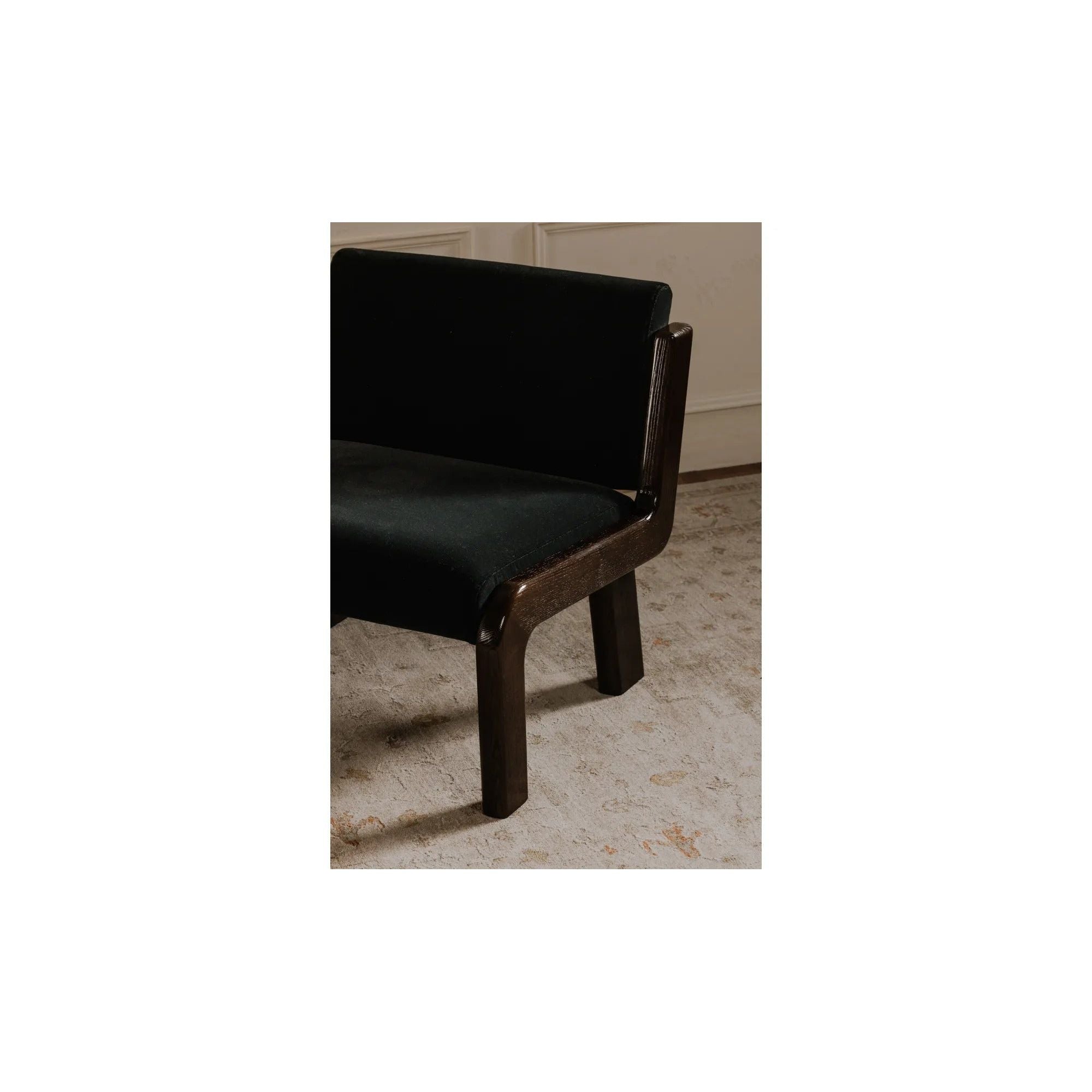 Moe's Home Collection Edie Black Faux Mohair Accent Chair - Image 3
