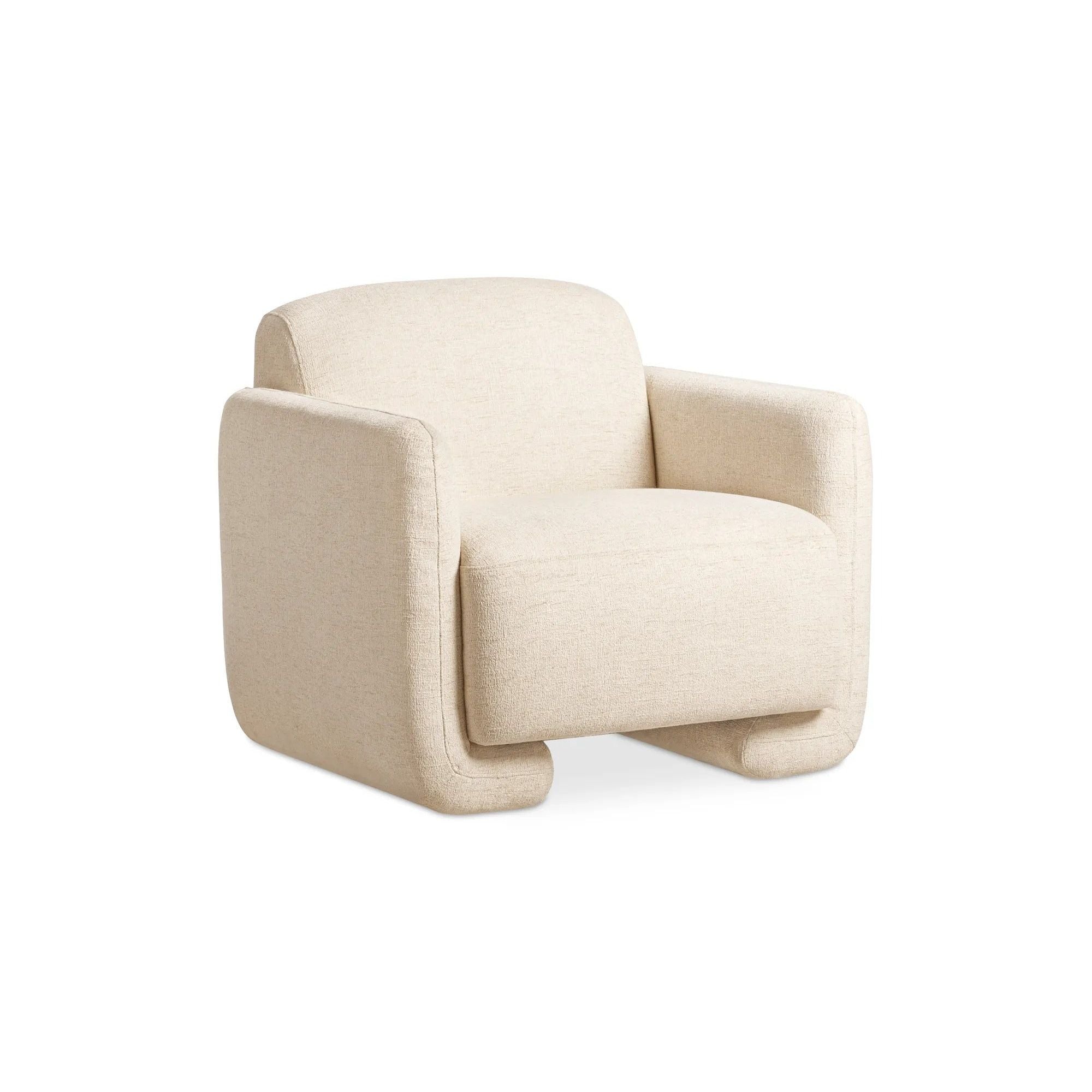 Moe's Home Collection Fallon Flecked Ivory Accent Chair - Image 3