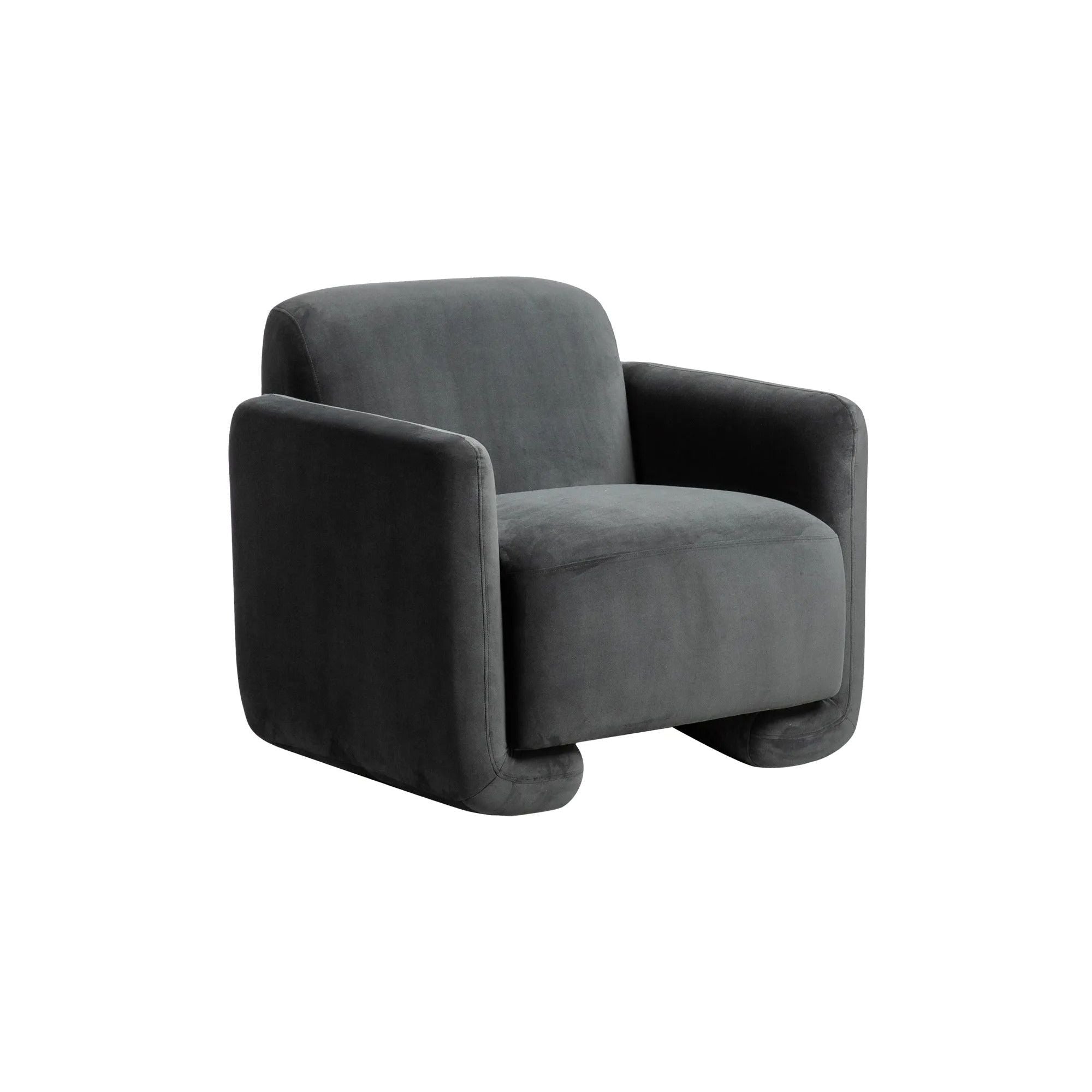 Moe's Home Collection Fallon Shadow Grey Accent Chair - Image 2