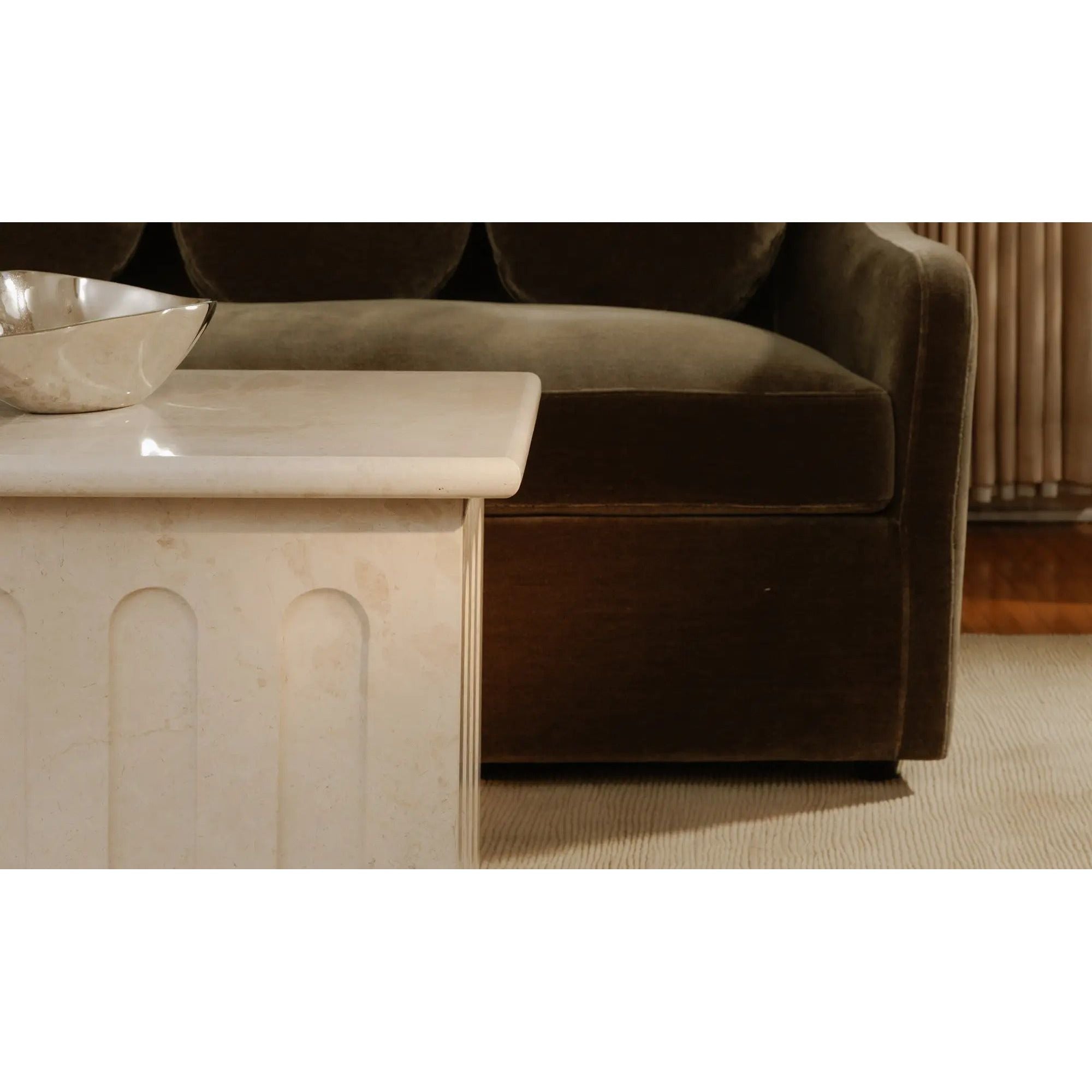 Moe's Home Collection Forum Side Cream Marble Side Table - Image 3