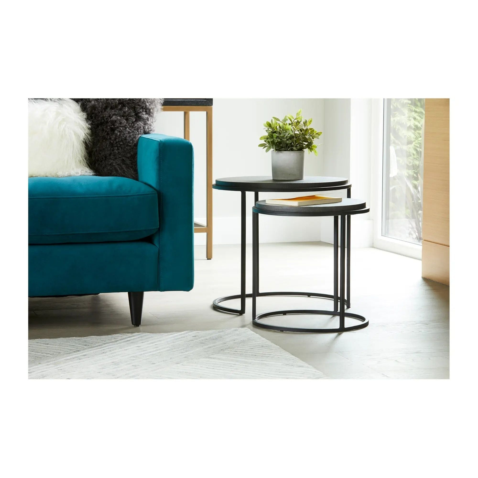 Moe's Home Collection Roost Black Nesting Tables ~ Set Of 2 - Image 2