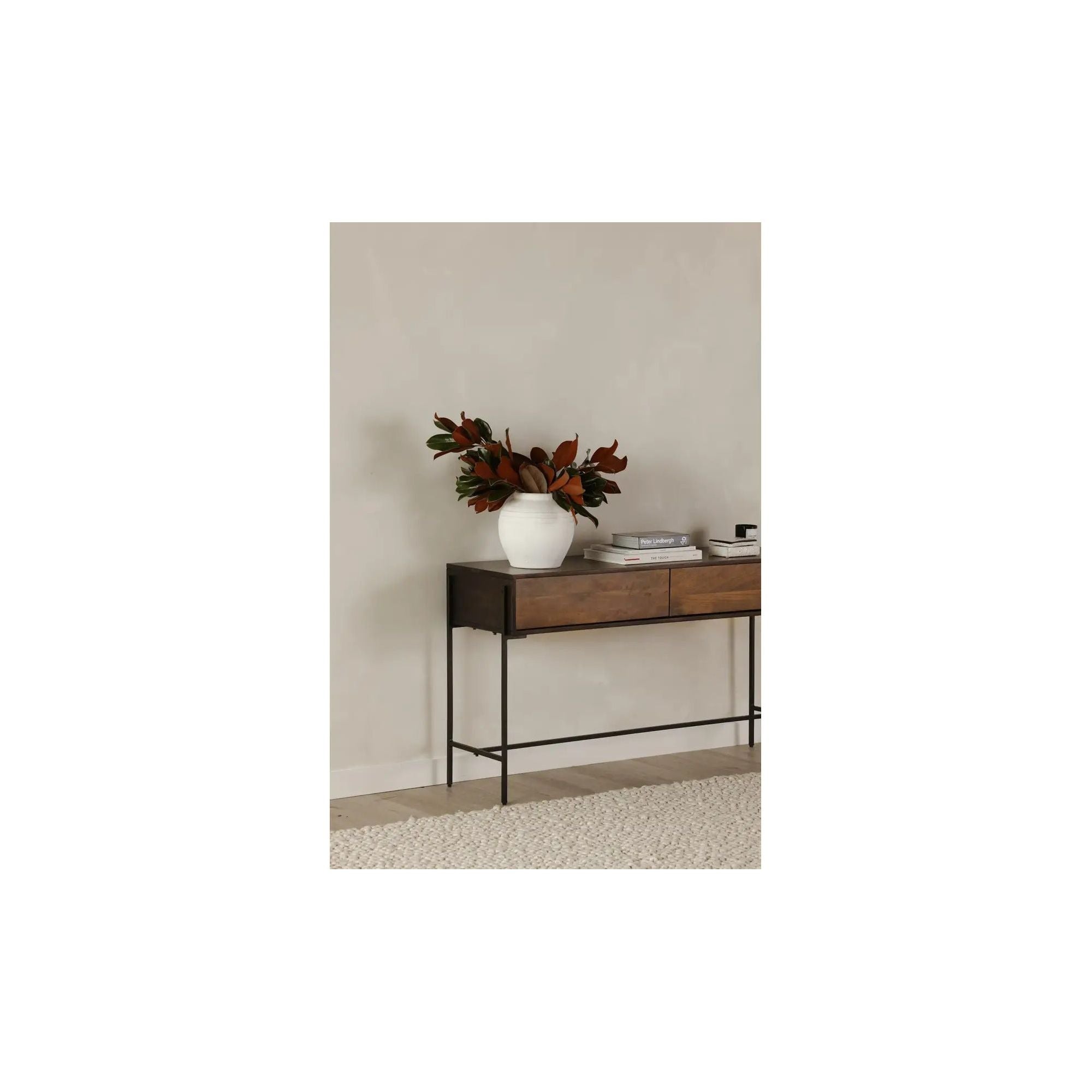 Moe’s Home Collection Tobin Mango Wood Console Table - Image 3