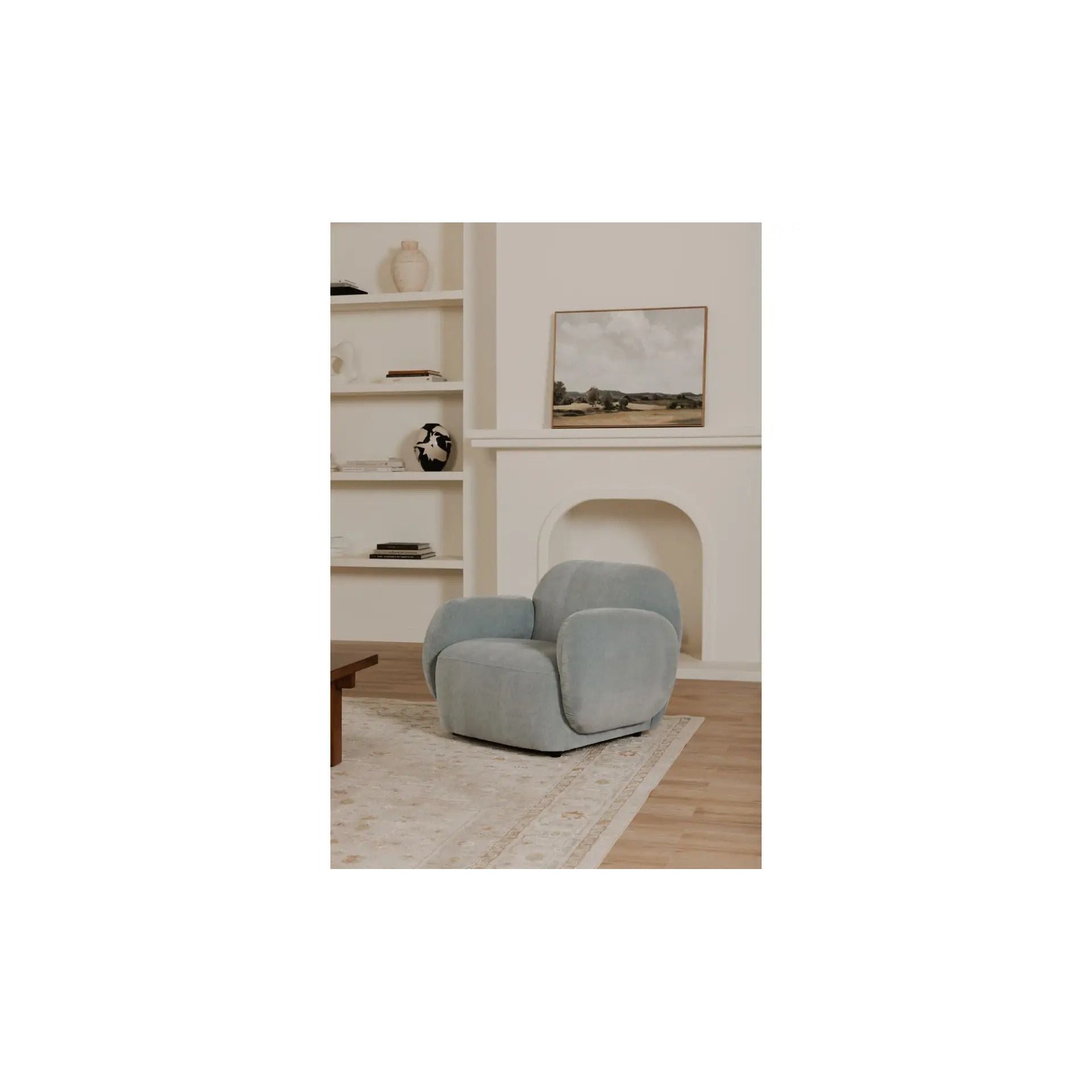 Moe's Home Collection Hazel Light Blue Lounge Chair - Image 2