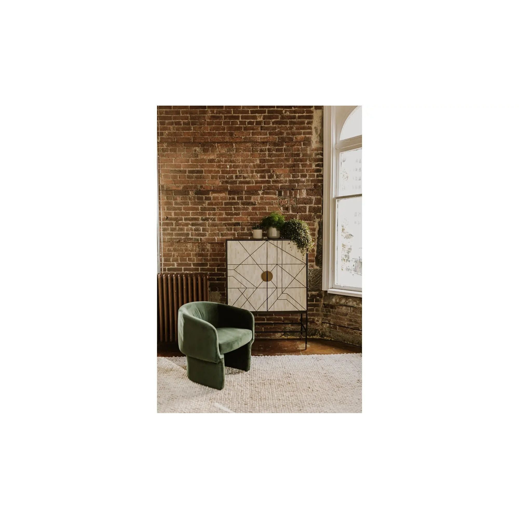 Moe's Home Collection Franco Dark Green Chair - Image 2