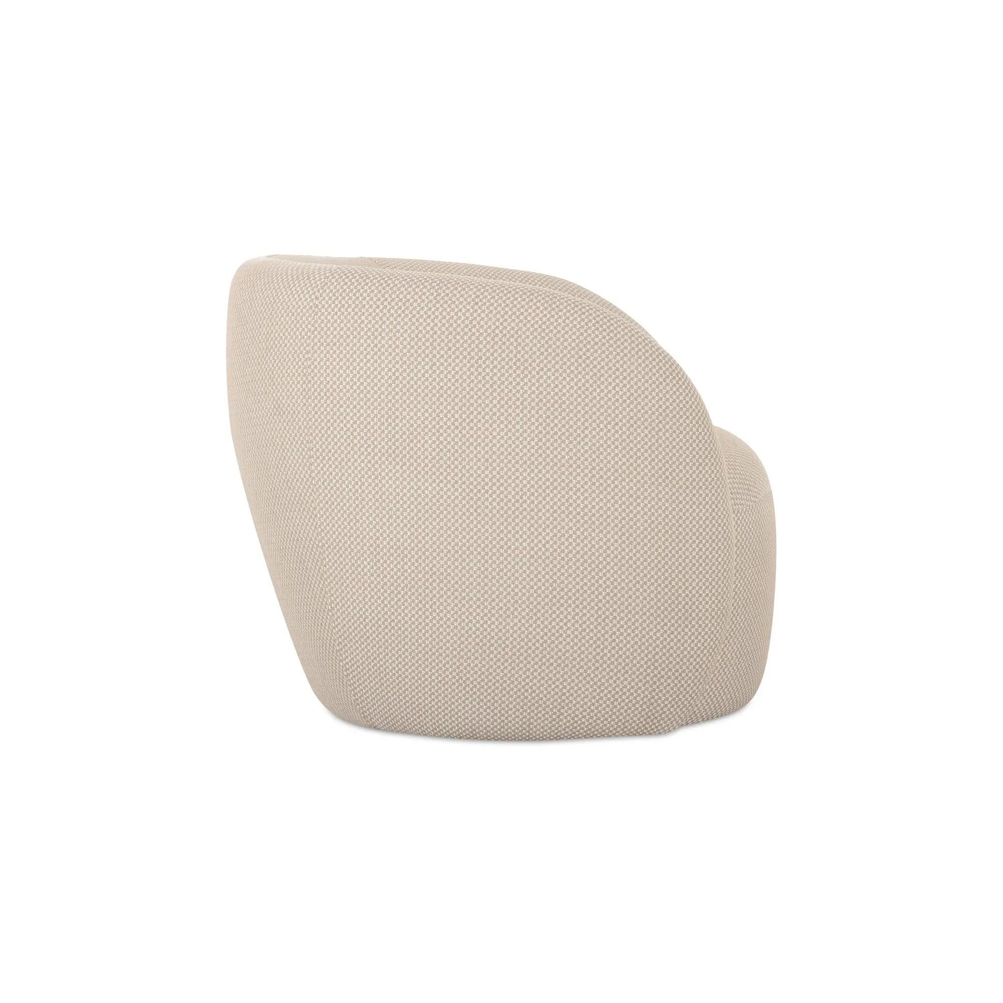 Moe's Home Collection Rae Outdoor Beige Check Accent Chair - Image 3
