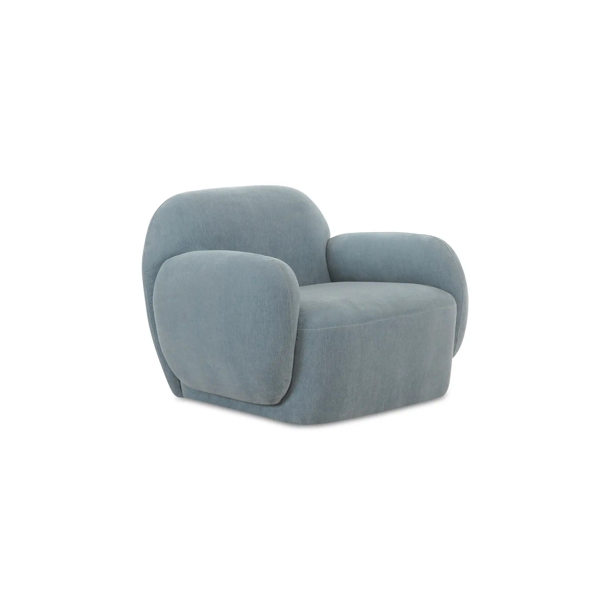 Moe's Home Collection Hazel Light Blue Lounge Chair - Image 3