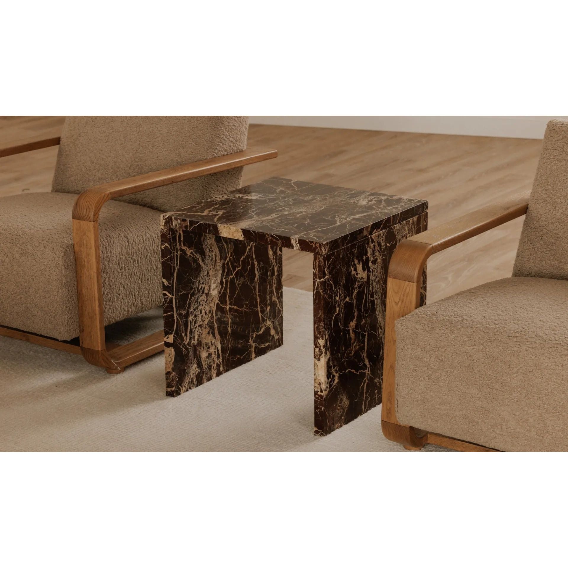 Moe's Home Collection Rosa Rossi Levanto Marble Accent Table - Image 2