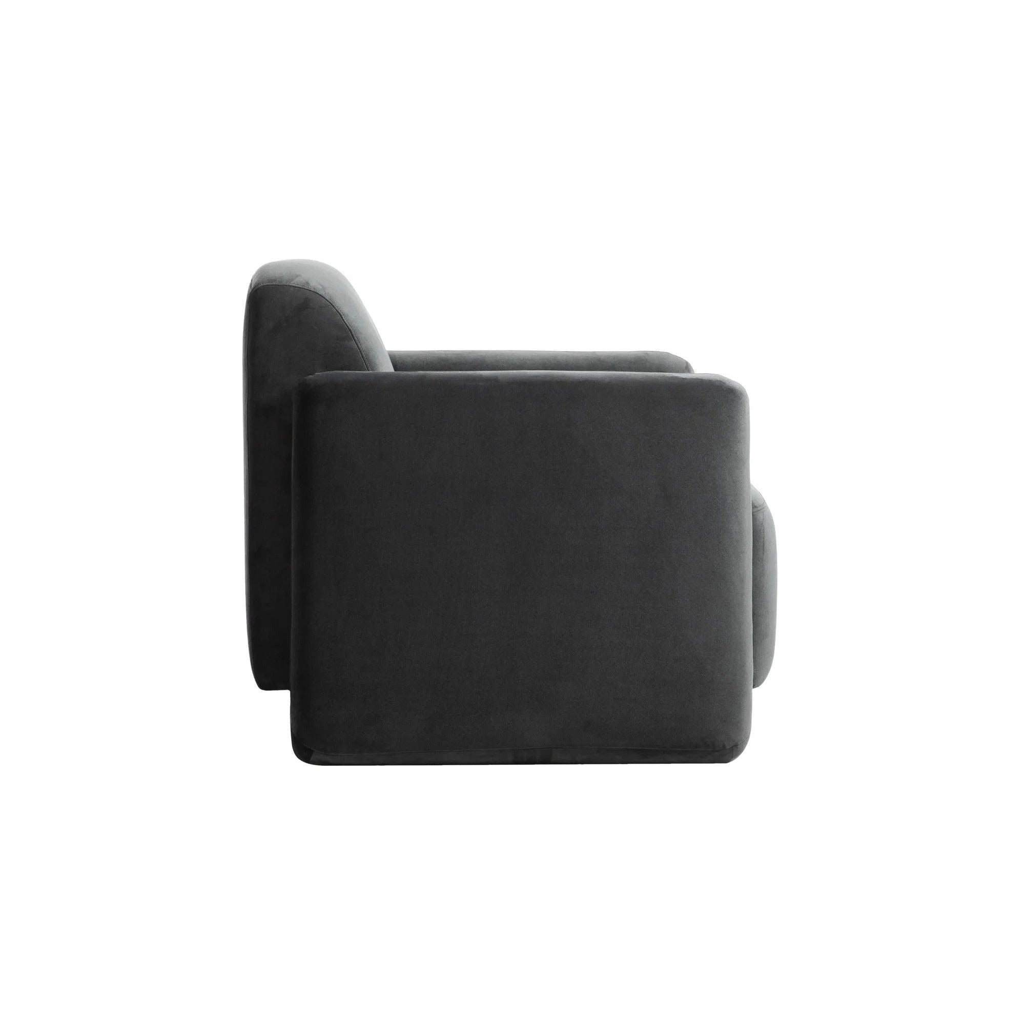 Moe's Home Collection Fallon Shadow Grey Accent Chair - Image 3