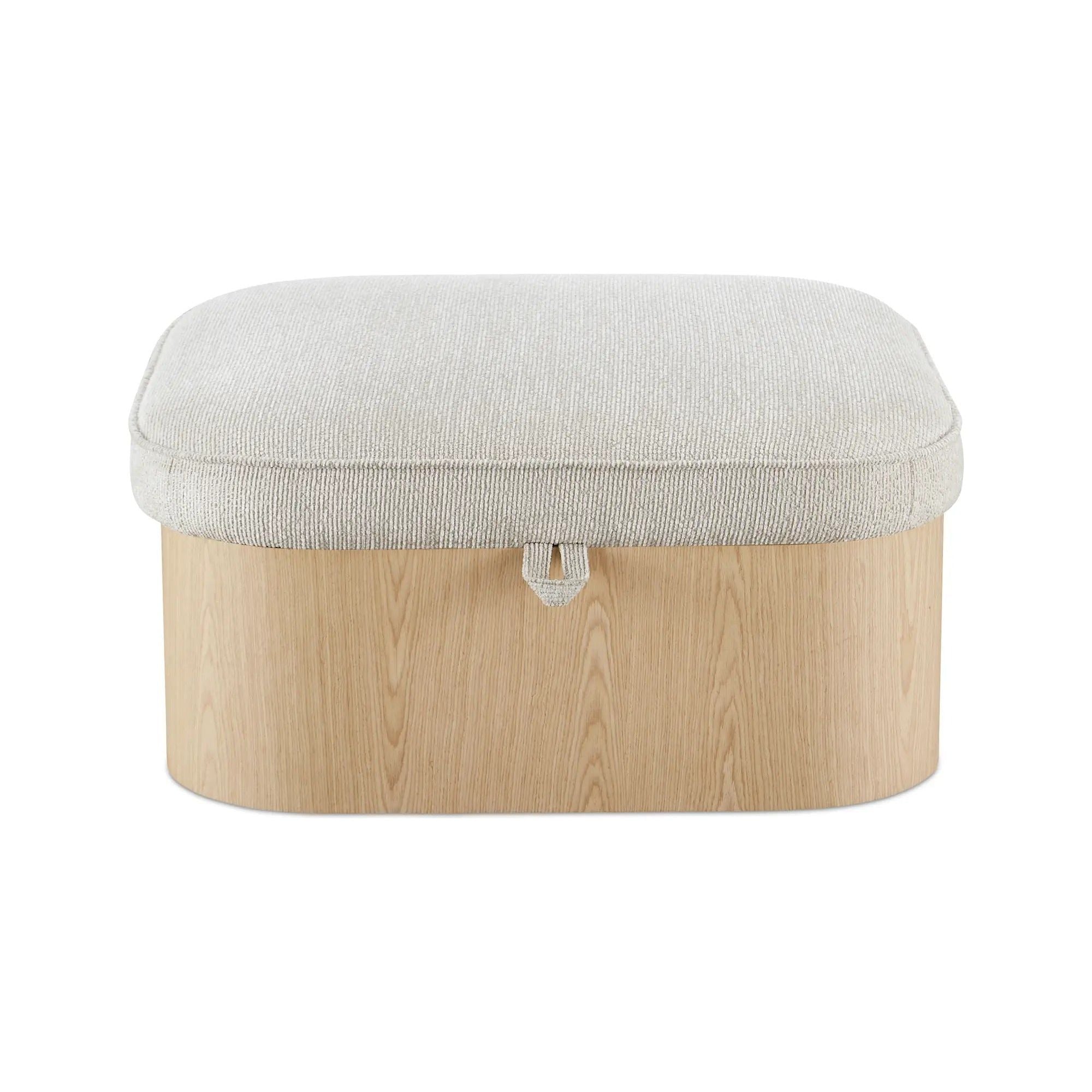 Moe’s Home Collection Sonny Flecked Oatmeal Storage Ottoman - Image 2
