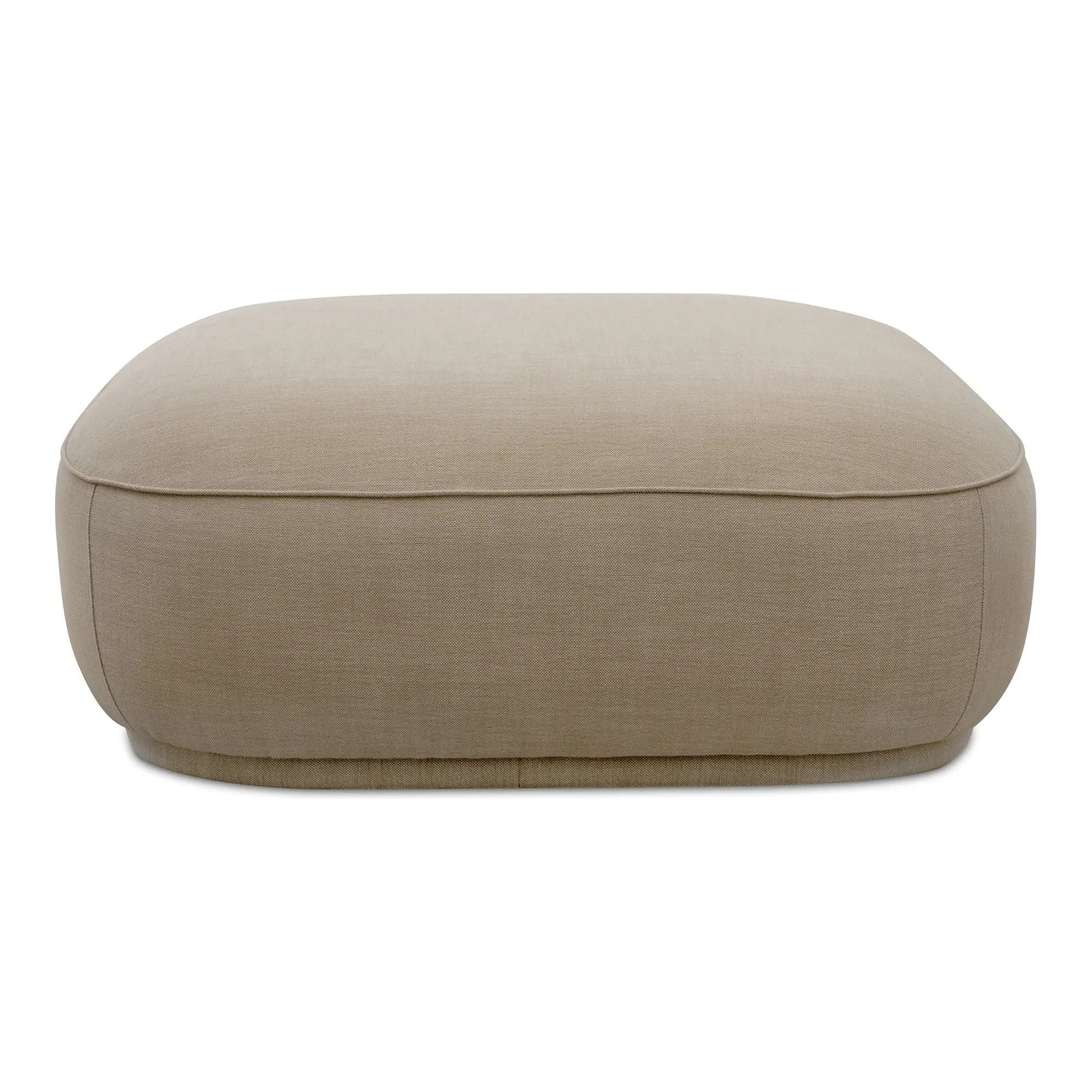 Moe’s Home Collection Marion Beige Square Ottoman - Image 2