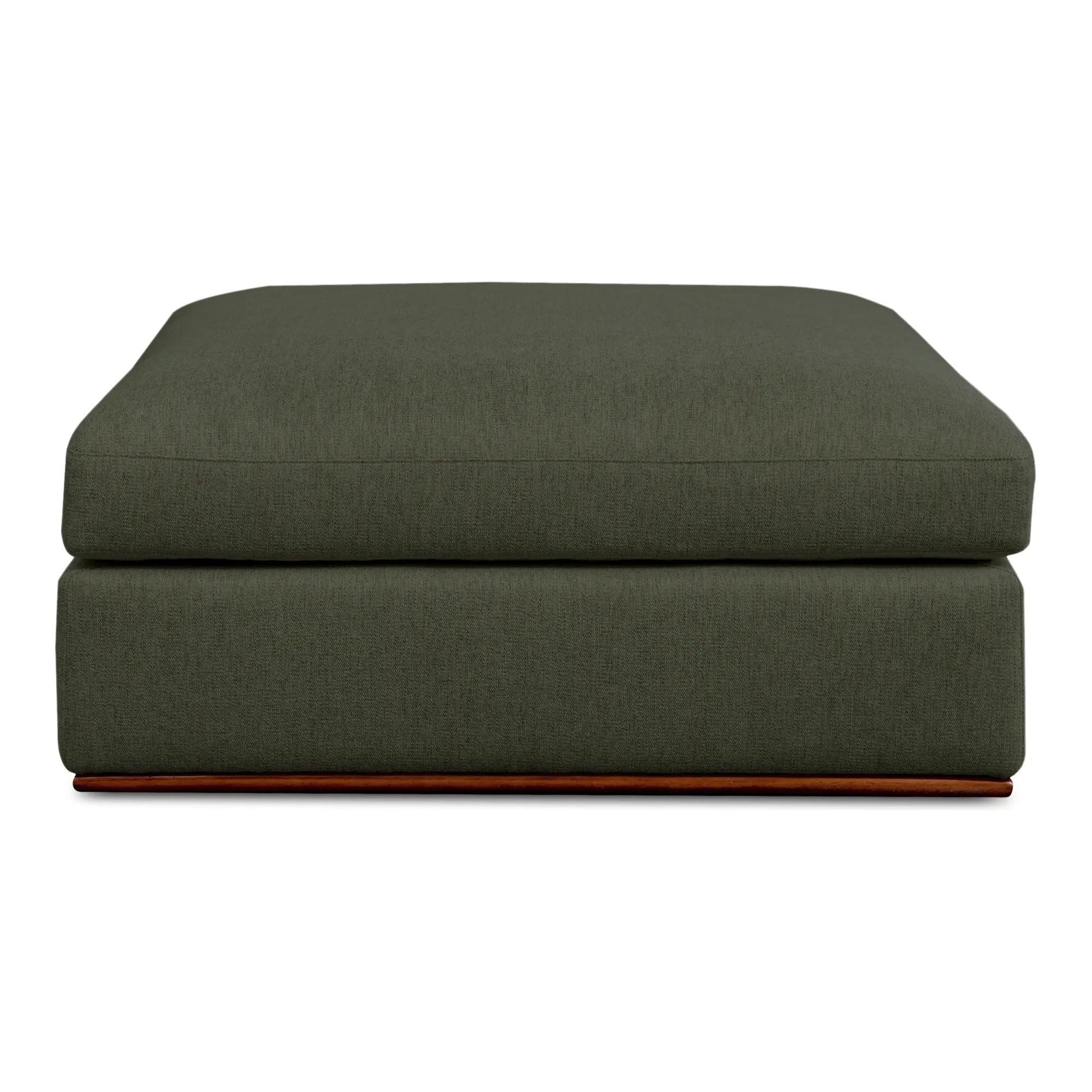 Moe’s Home Collection Rue Deep Green Ottoman - Image 1