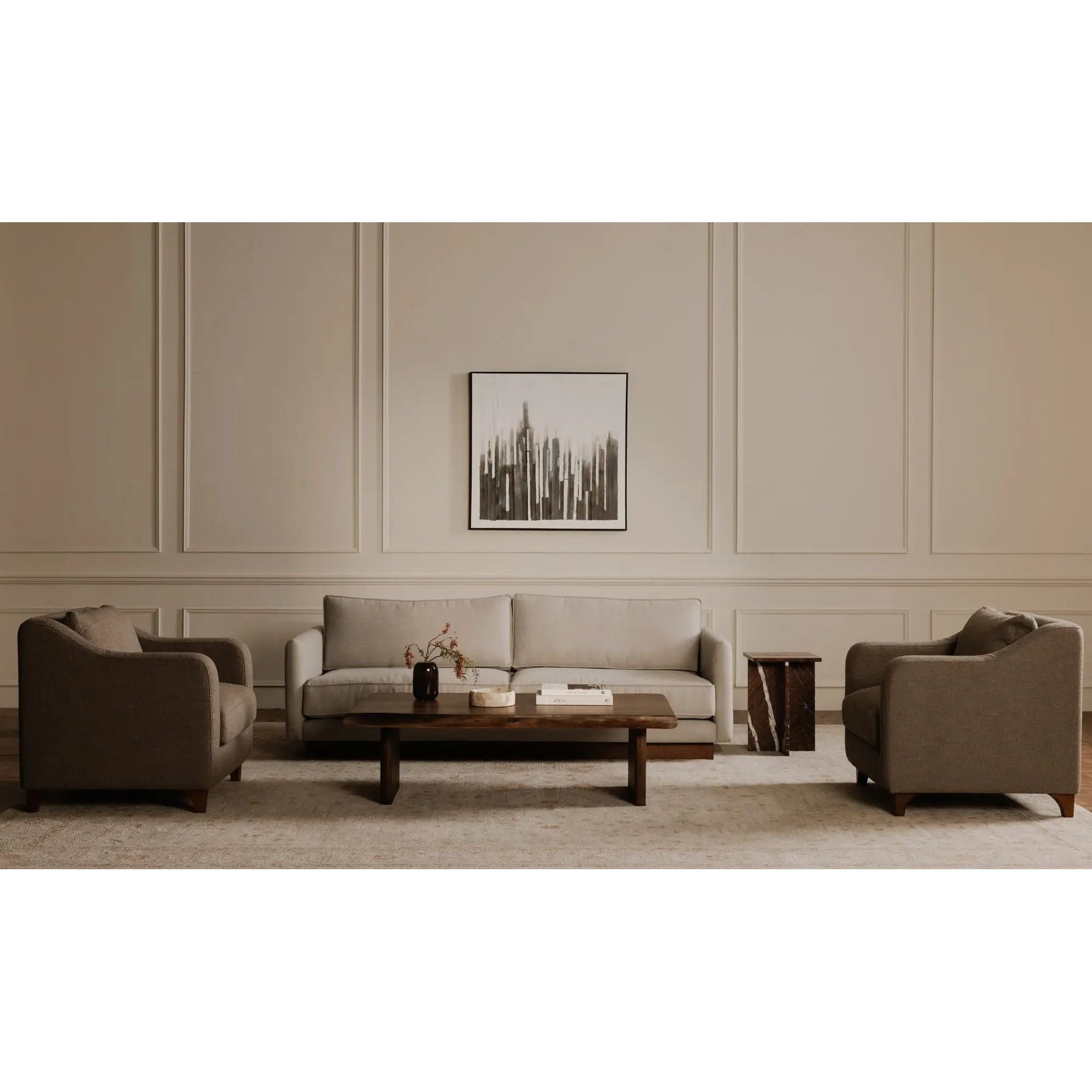 Moe's Home Collection Hewitt Warm Grey Accent Chair - Image 2