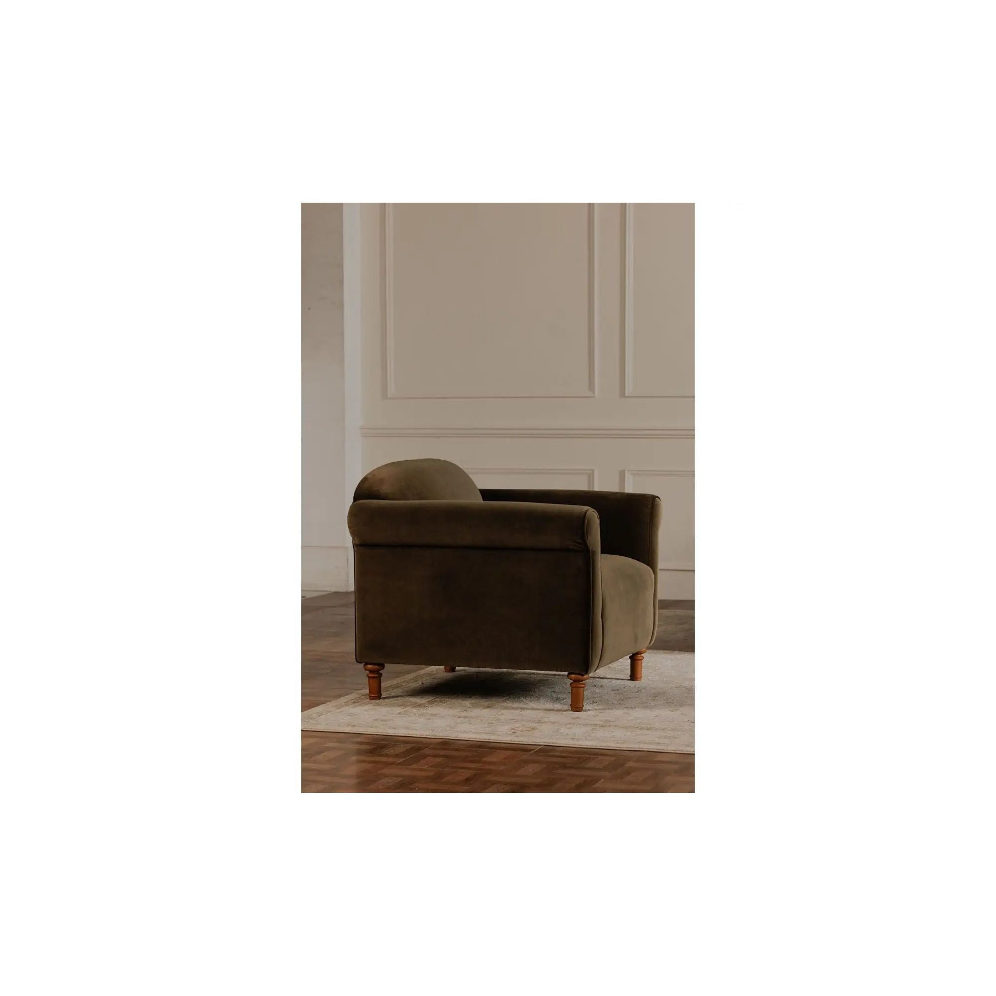 Moe's Home Collection Harmony Green Faux Mohair Accent Chair - Image 3