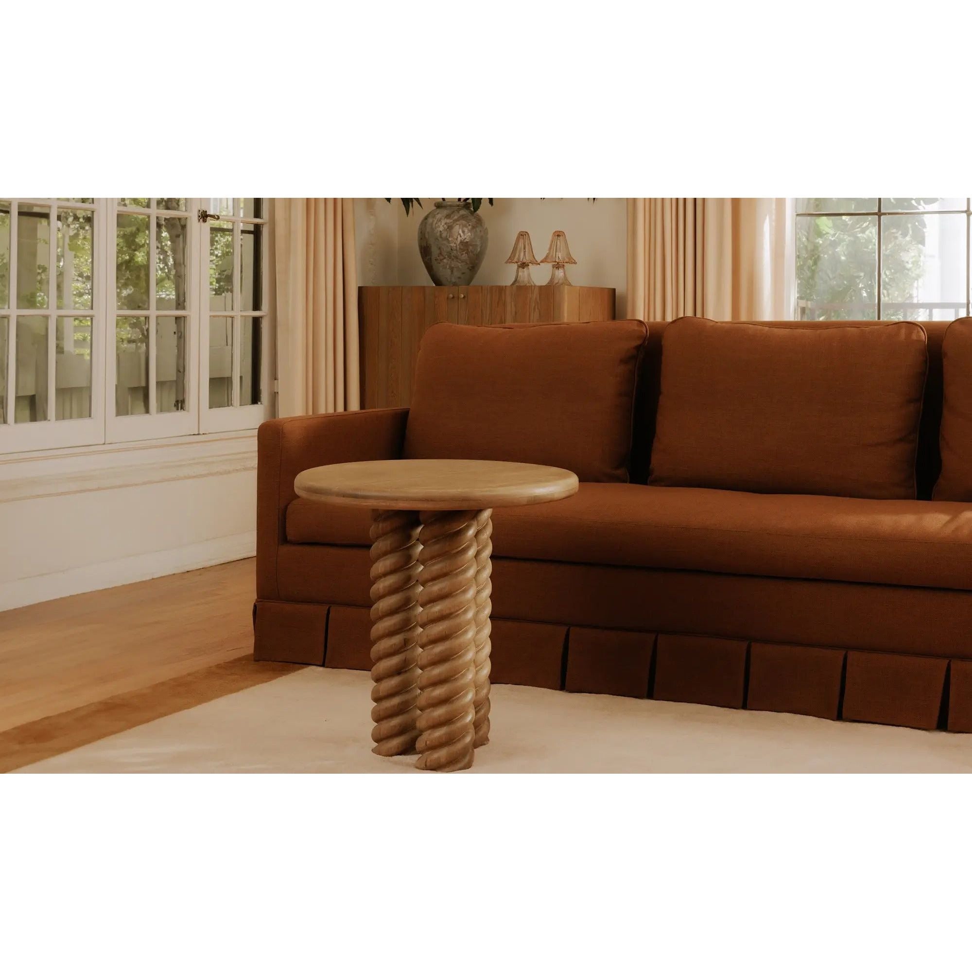 Moe's Home Collection Treccia Oak Side Table - Image 2