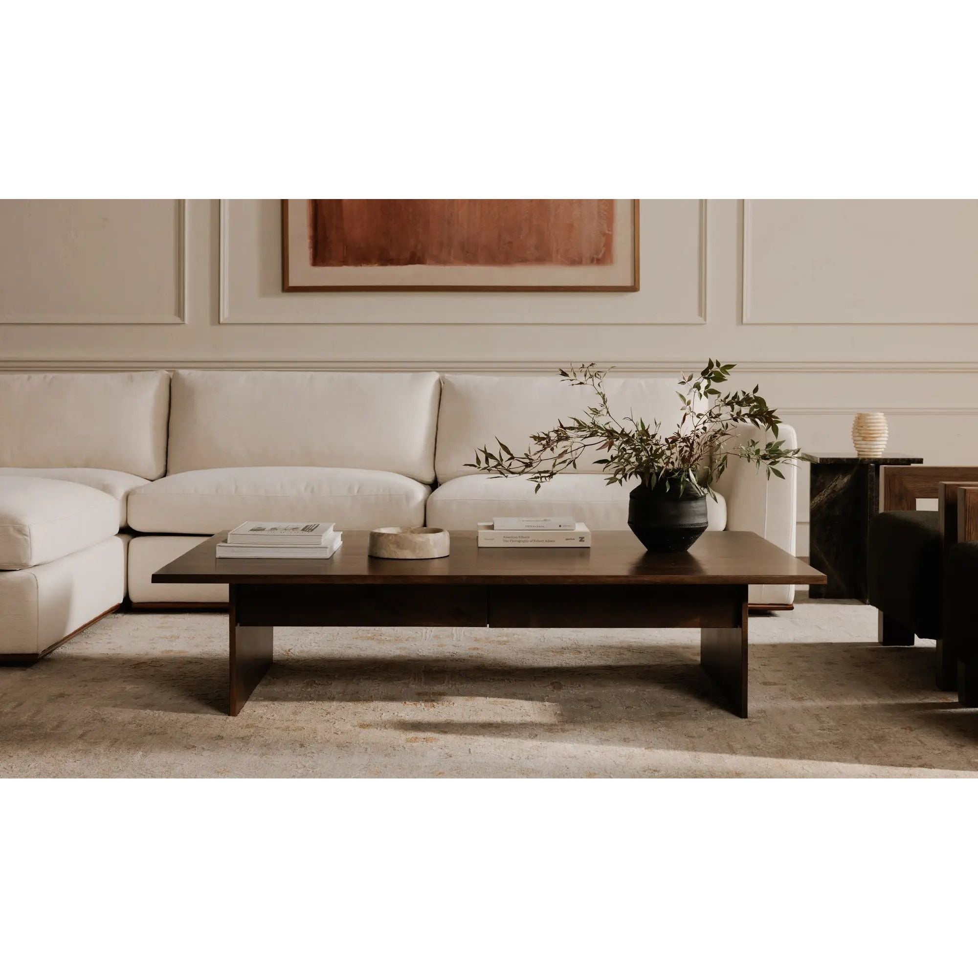 Moe’s Home Rue Off White Ottoman - Image 3