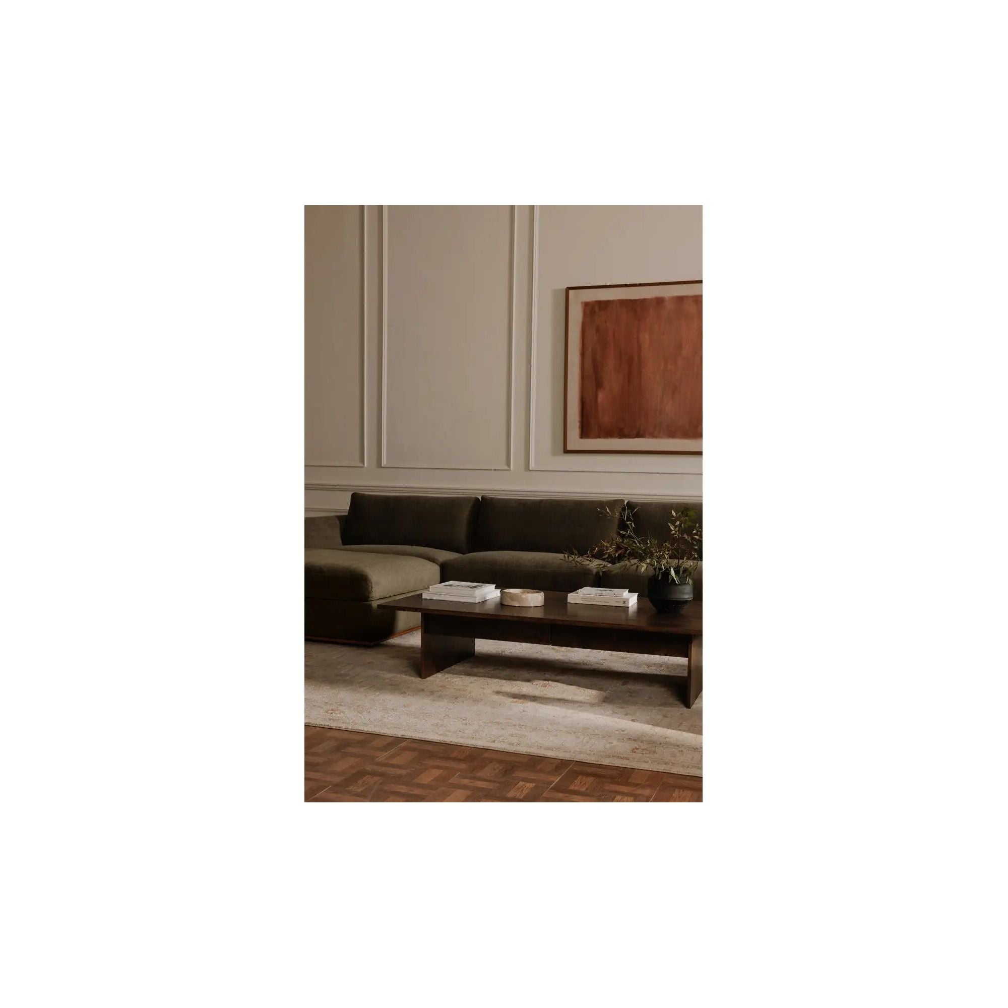 Moe’s Home Collection Rue Deep Green Ottoman - Image 3