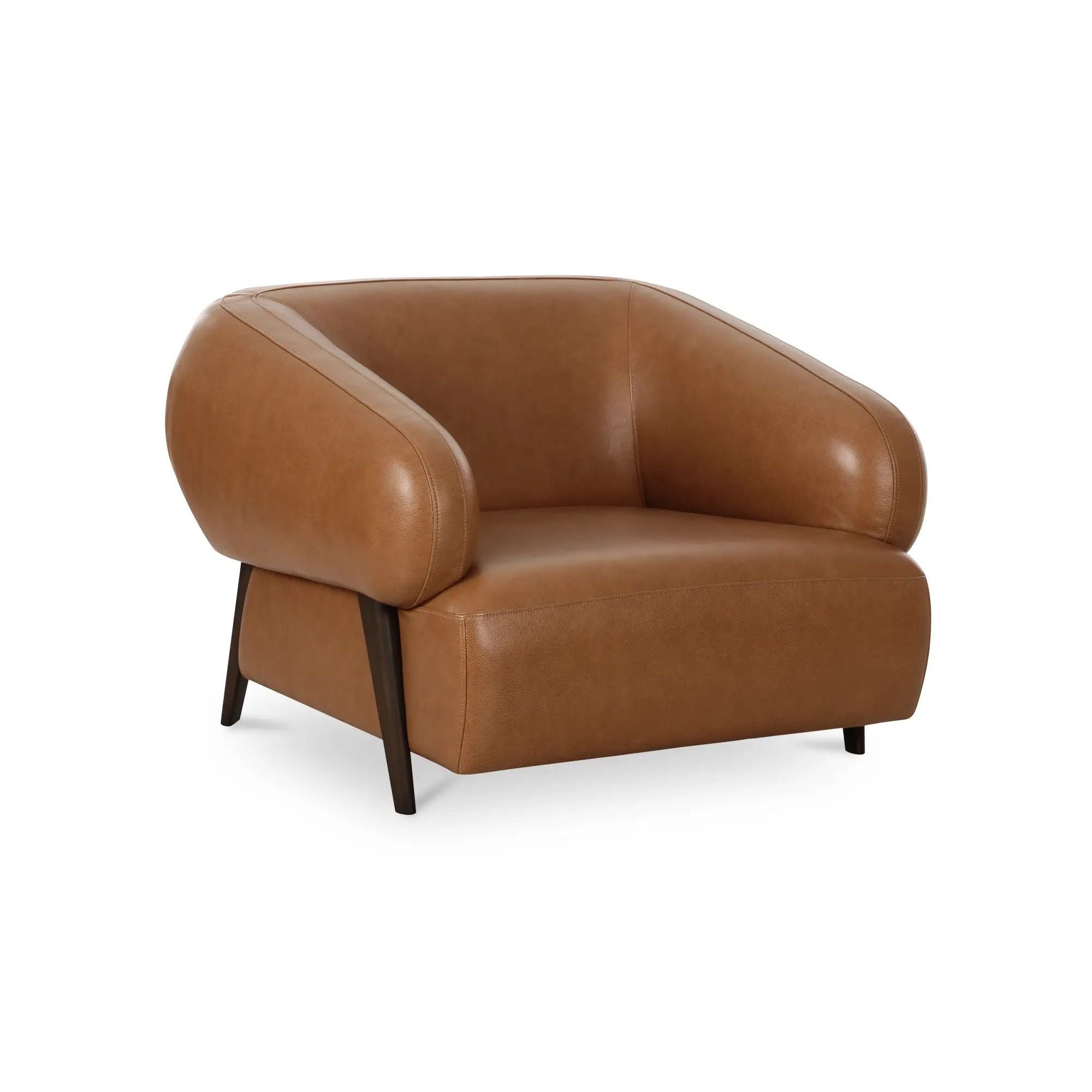 Moe’s Home Collection Devlin Tan Leather Lounge Chair