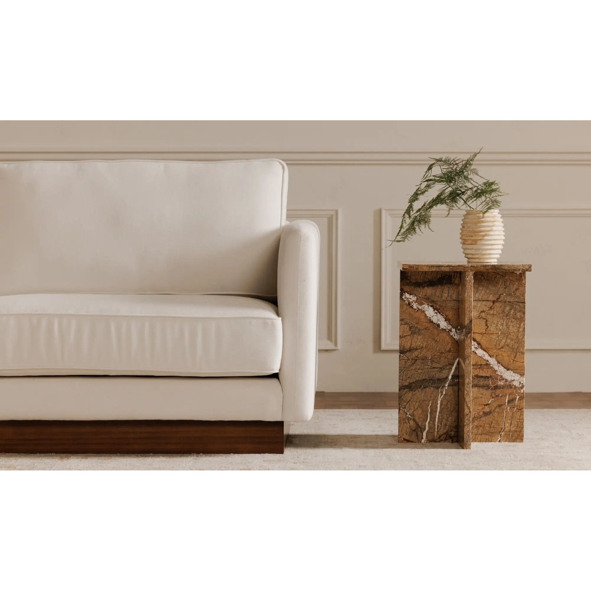 Moe's Home Blair Golden Forest Marble Accent Table - Image 2