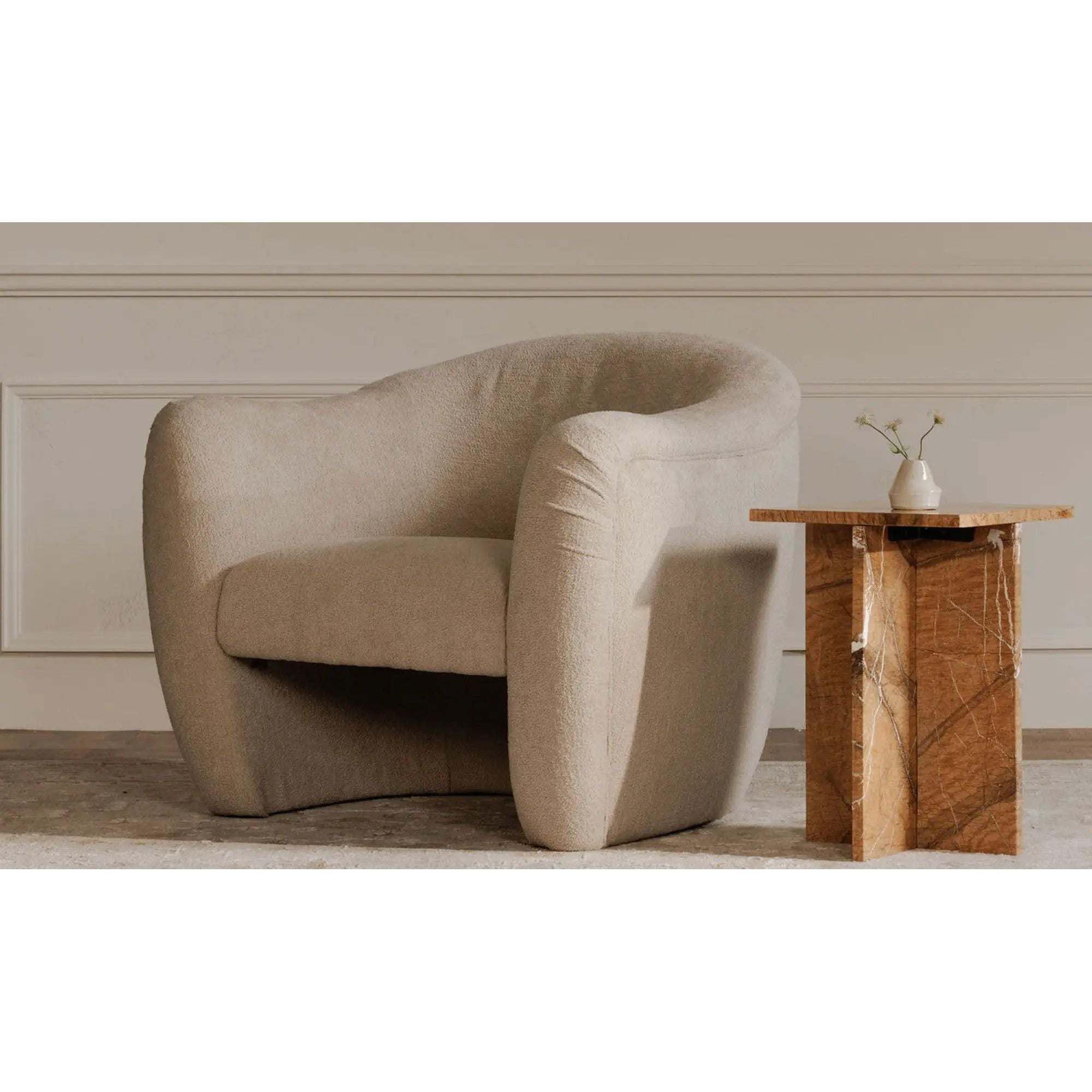 Moe's Home Blair Golden Forest Marble Accent Table - Image 3