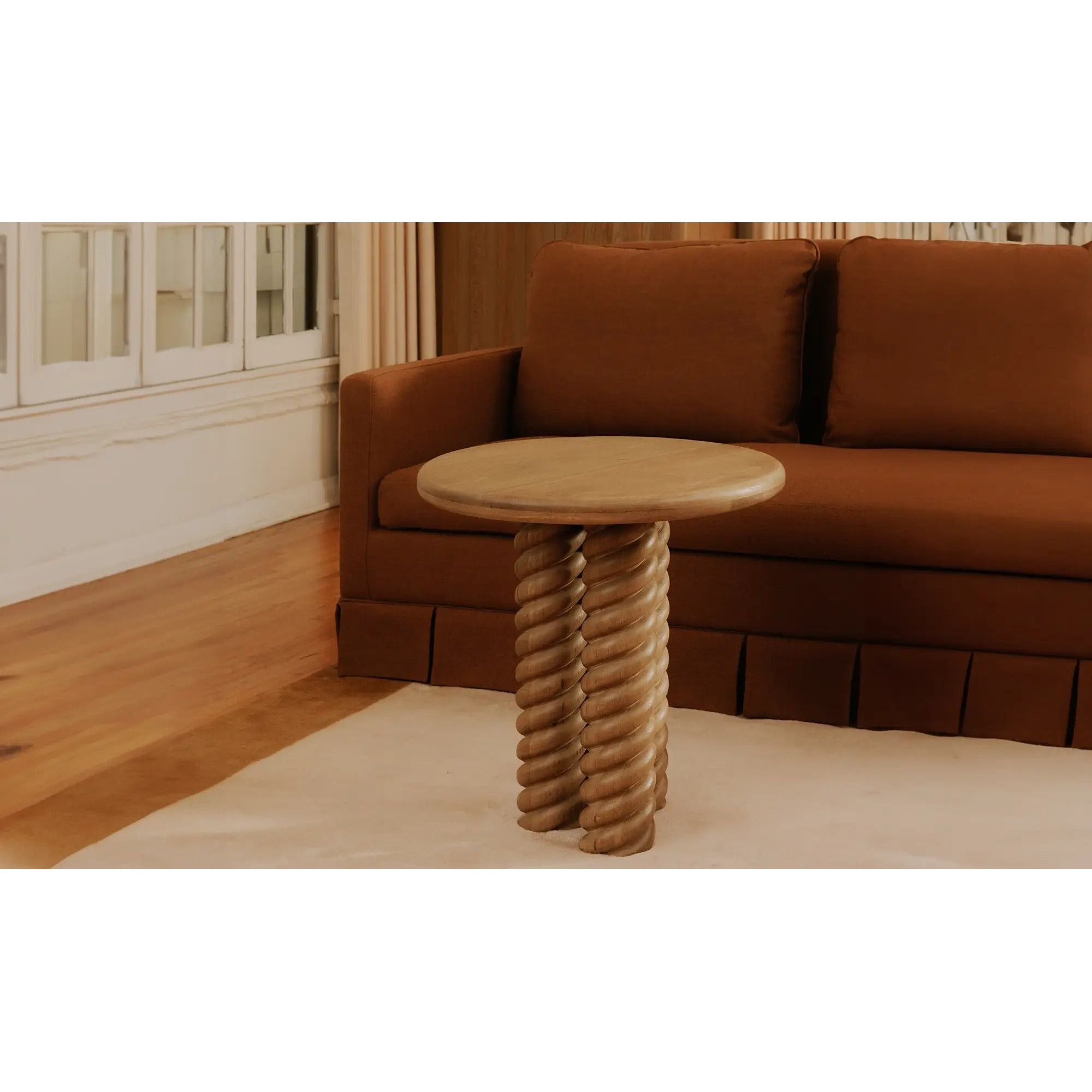 Moe's Home Collection Treccia Oak Side Table - Image 3