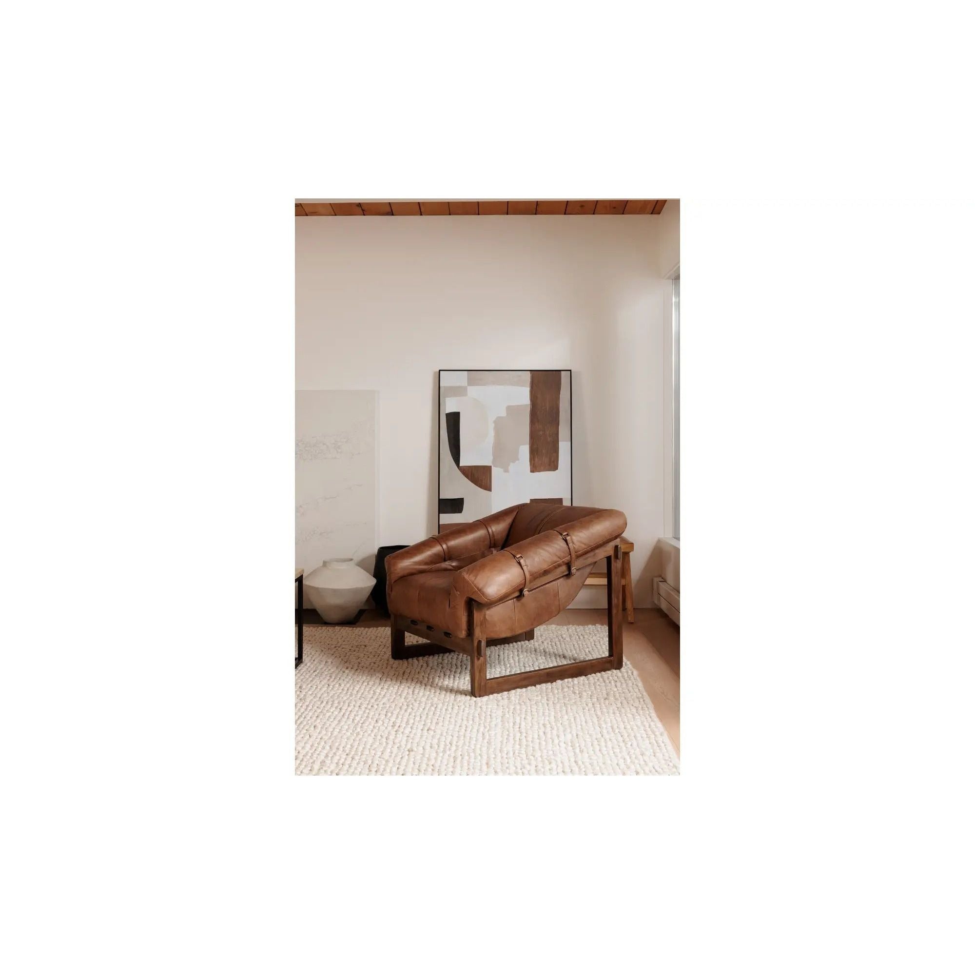 Moe’s Home Collection Bellos Leather Accent Chair