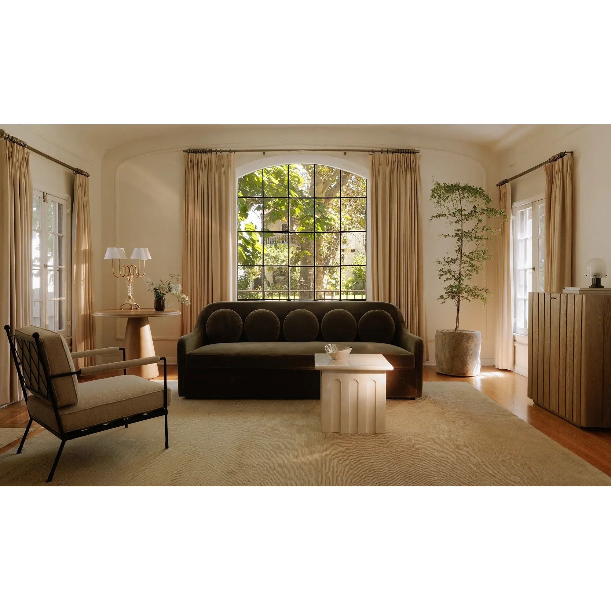 Moe's Home Collection Vecchia Beige Accent Chair - Image 2