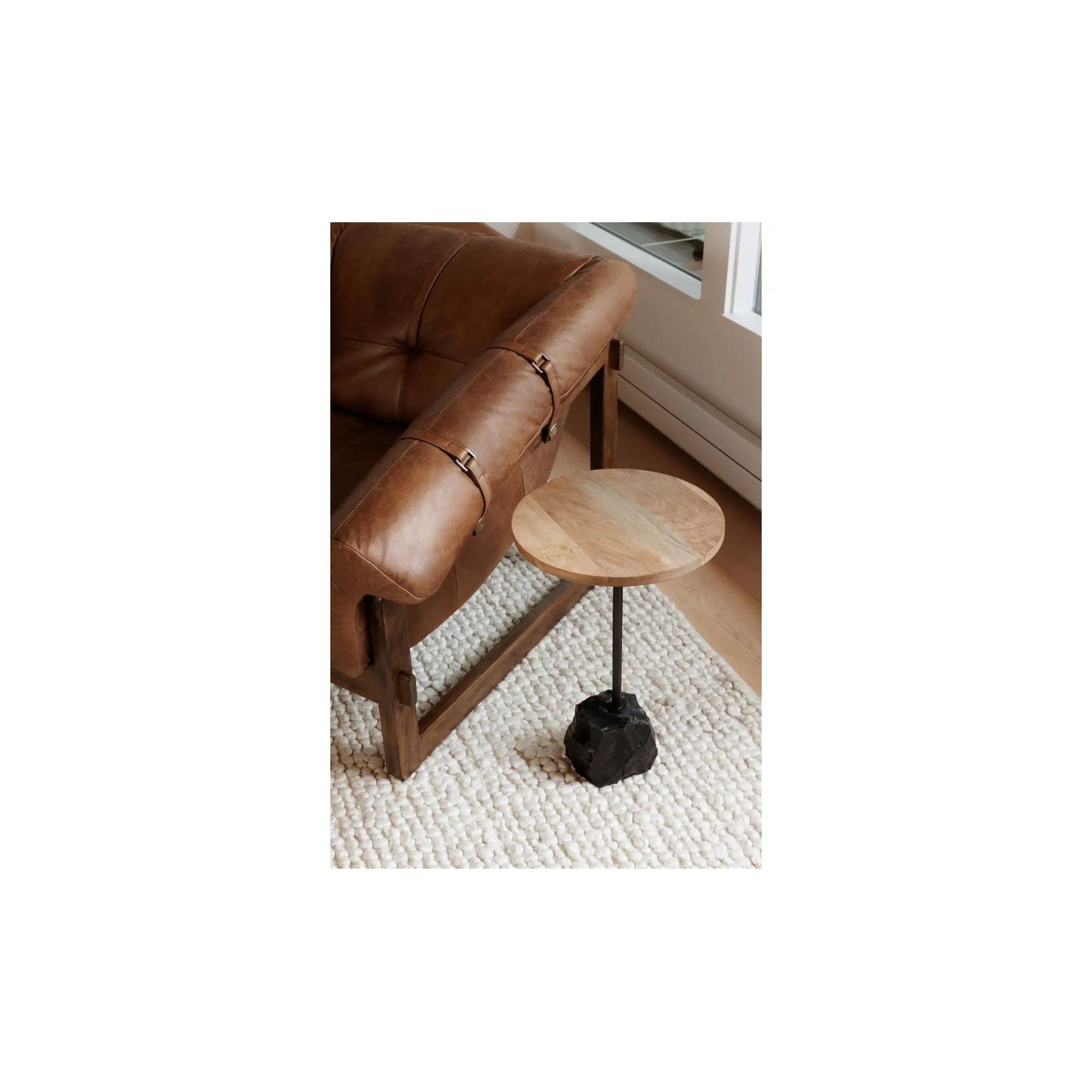 Moe's Home Collection Bellos Leather Accent Chair - Image 3