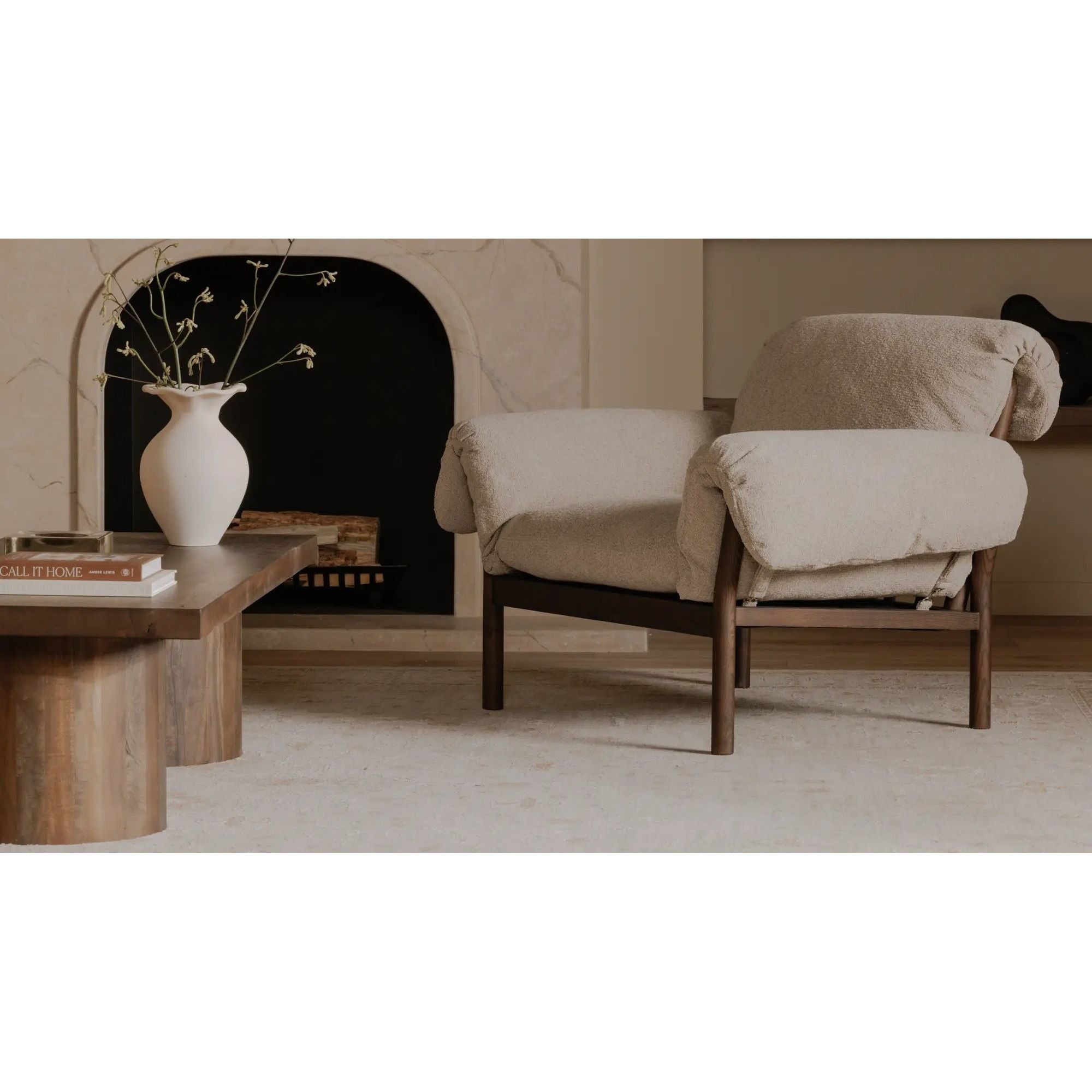 Moe's Home Collection Cardero Beige Lounge Chair - Image 3