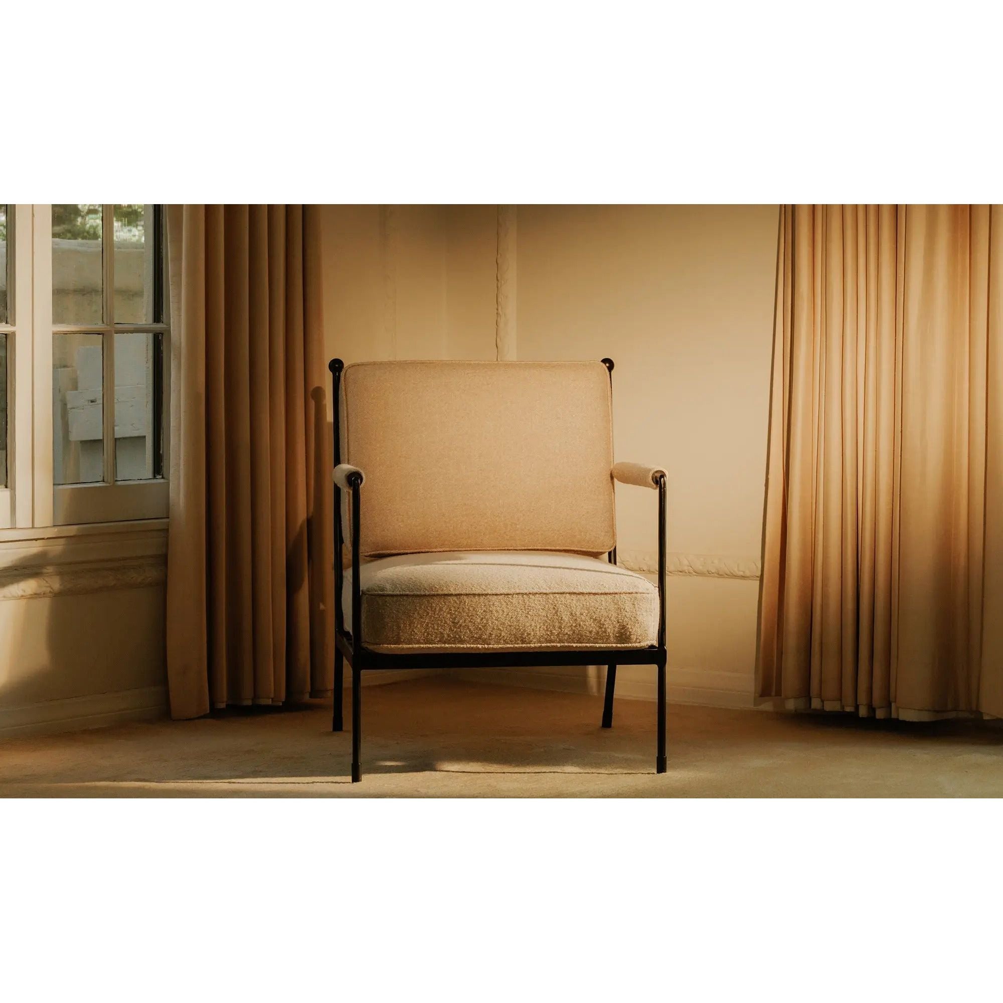 Moe's Home Collection Vecchia Beige Accent Chair - Image 3
