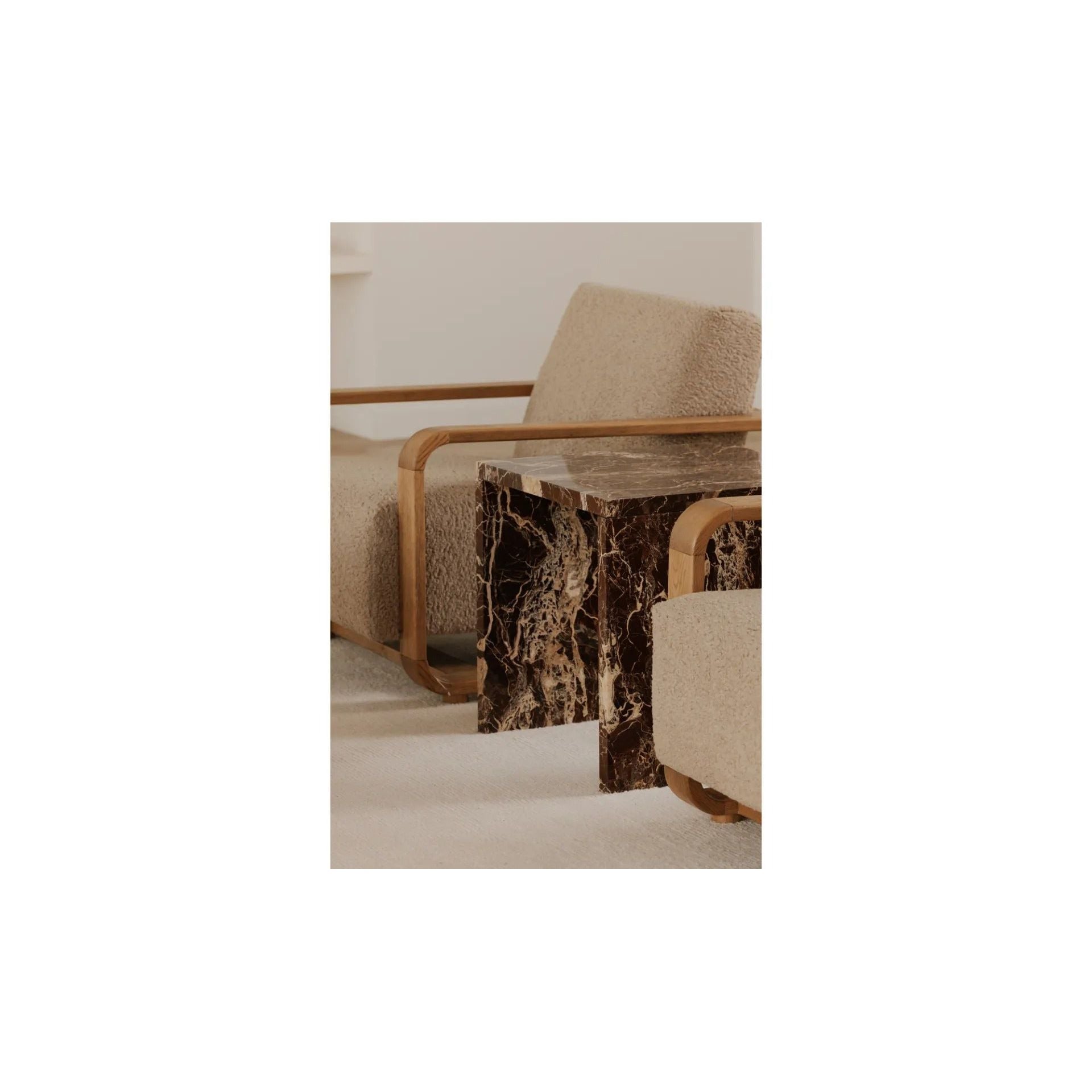Moe's Home Collection Rosa Rossi Levanto Marble Accent Table - Image 3