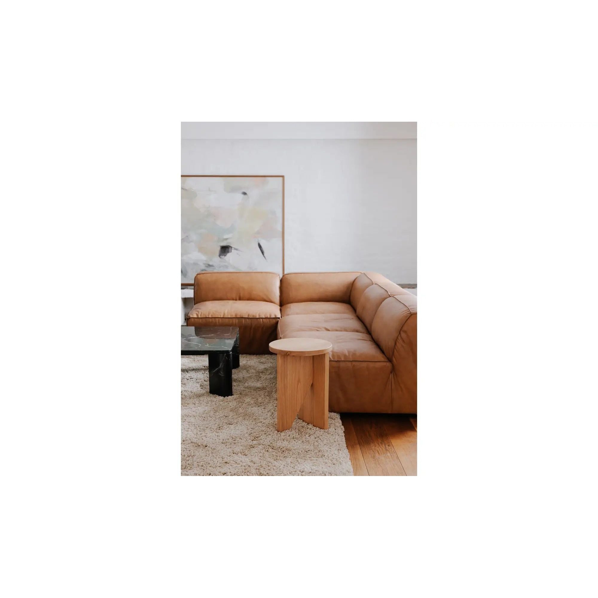 Moe's Home Collection Grace Natural Oak Accent Table - Image 3