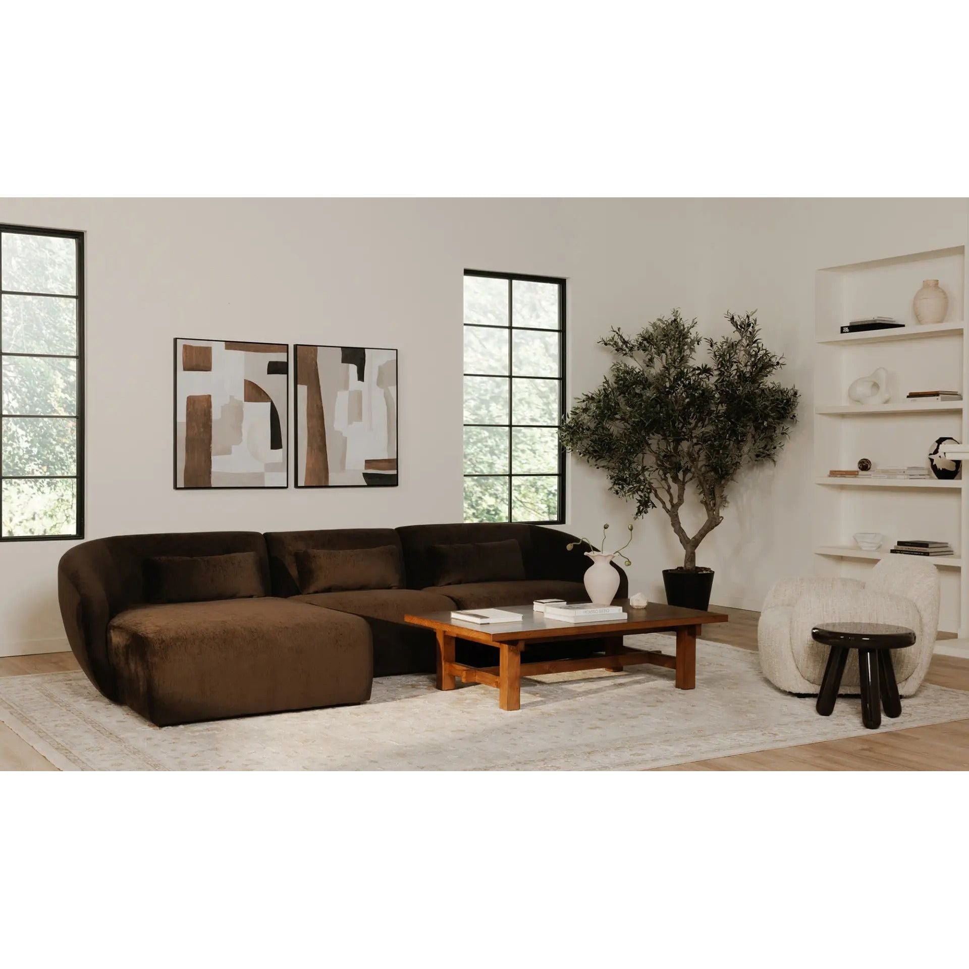 Moe's Home Collection Hazel Off White Lounge Chair - Image 2