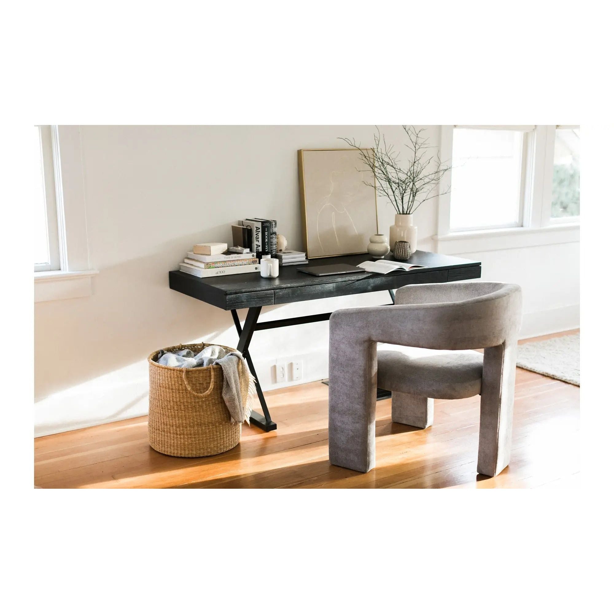 Moe's Home Collection Elo Light Grey Chair - Image 2