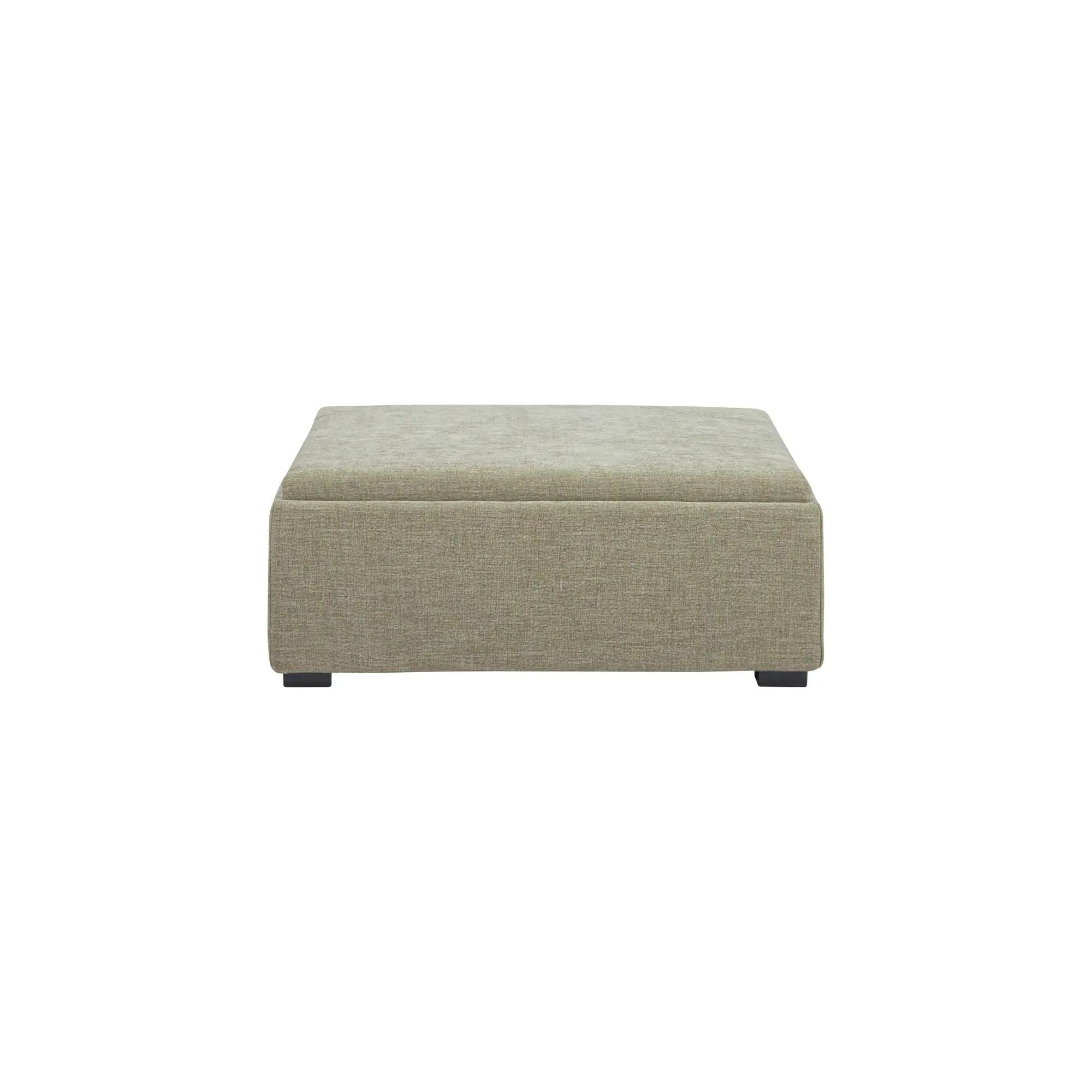 Moe’s Home Collection Montana Storage Washed Green Ottoman