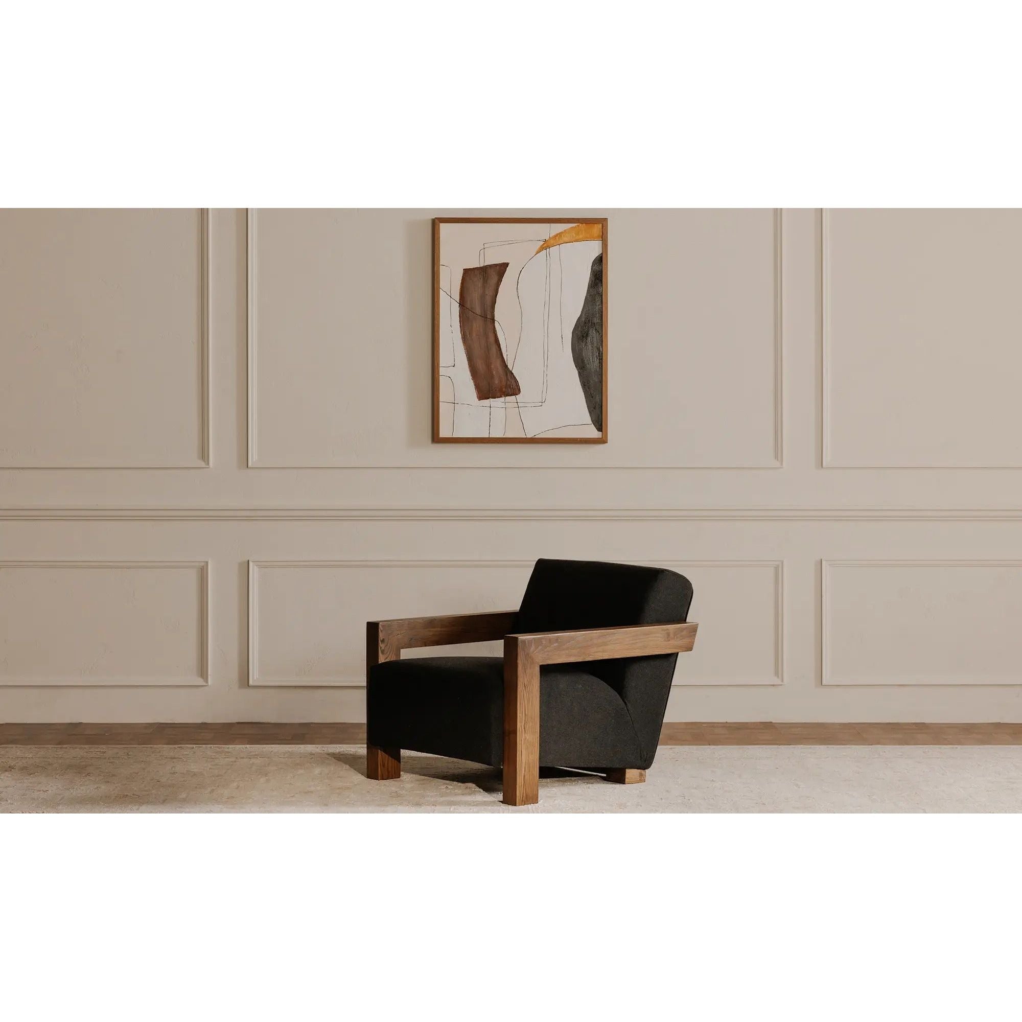 Moe's Home Collection Garnet Charcoal Lounge Chair - Image 3