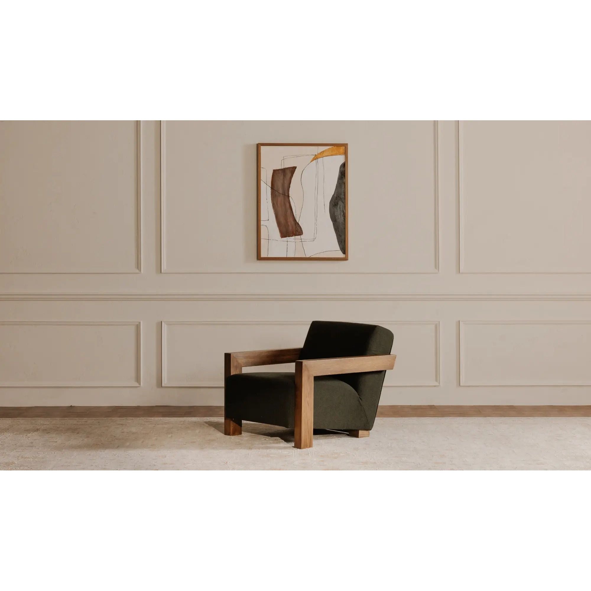 Moe's Home Collection Garnet Olive Lounge Chair - Image 3