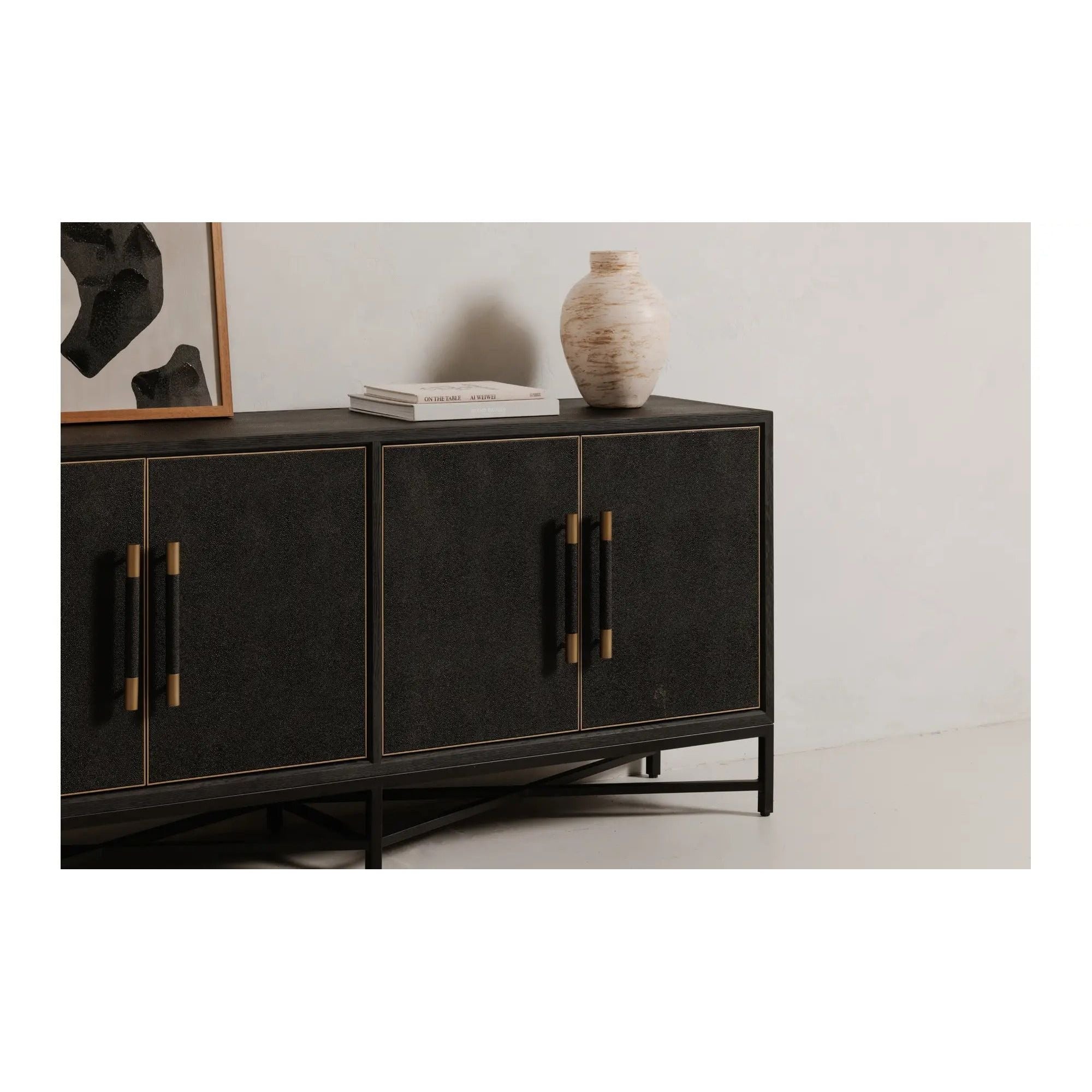 Moe's Home Collection Mako Black Shagreen Sideboard - Image 3