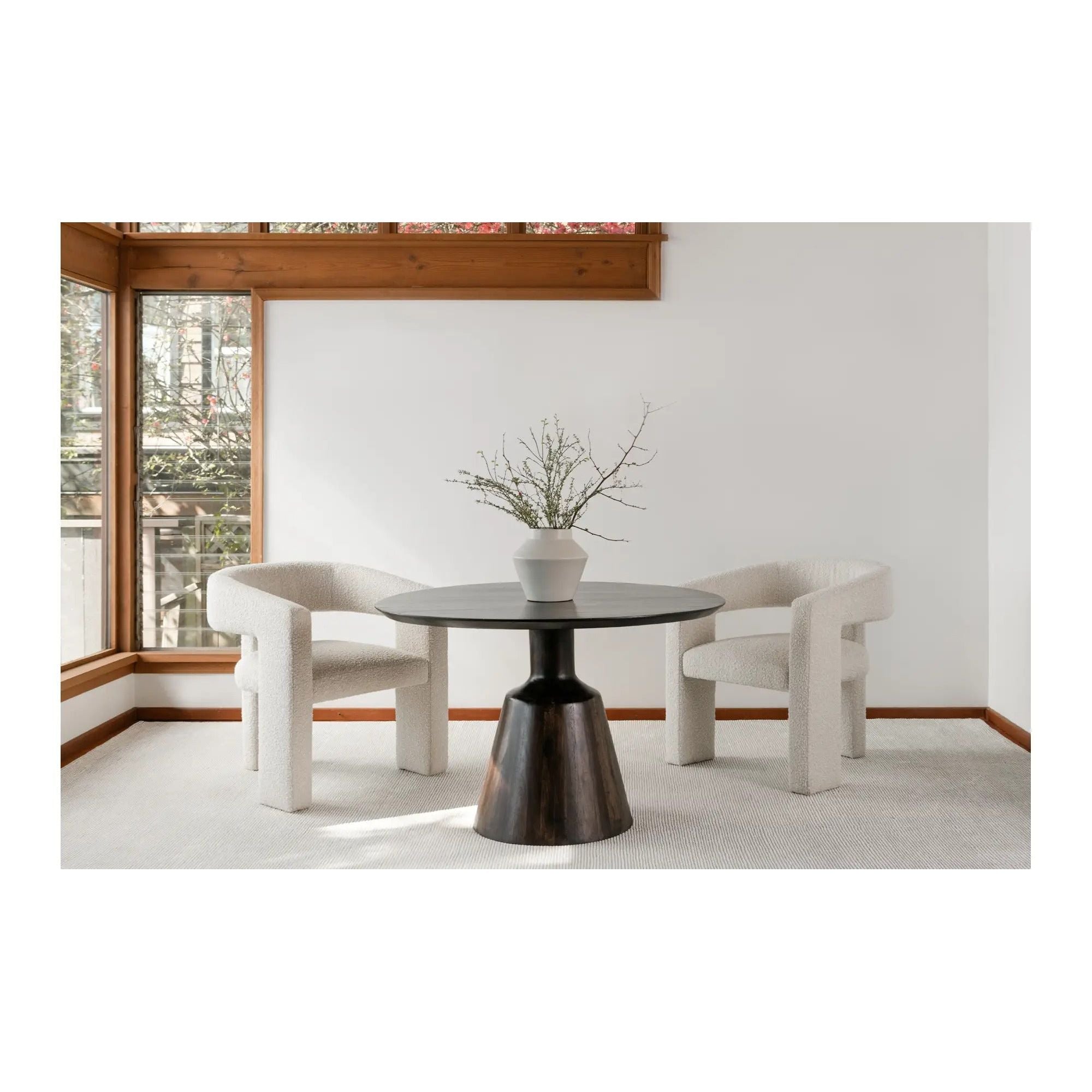Moe's Home Collection Elo White Boucle Chair - Image 2
