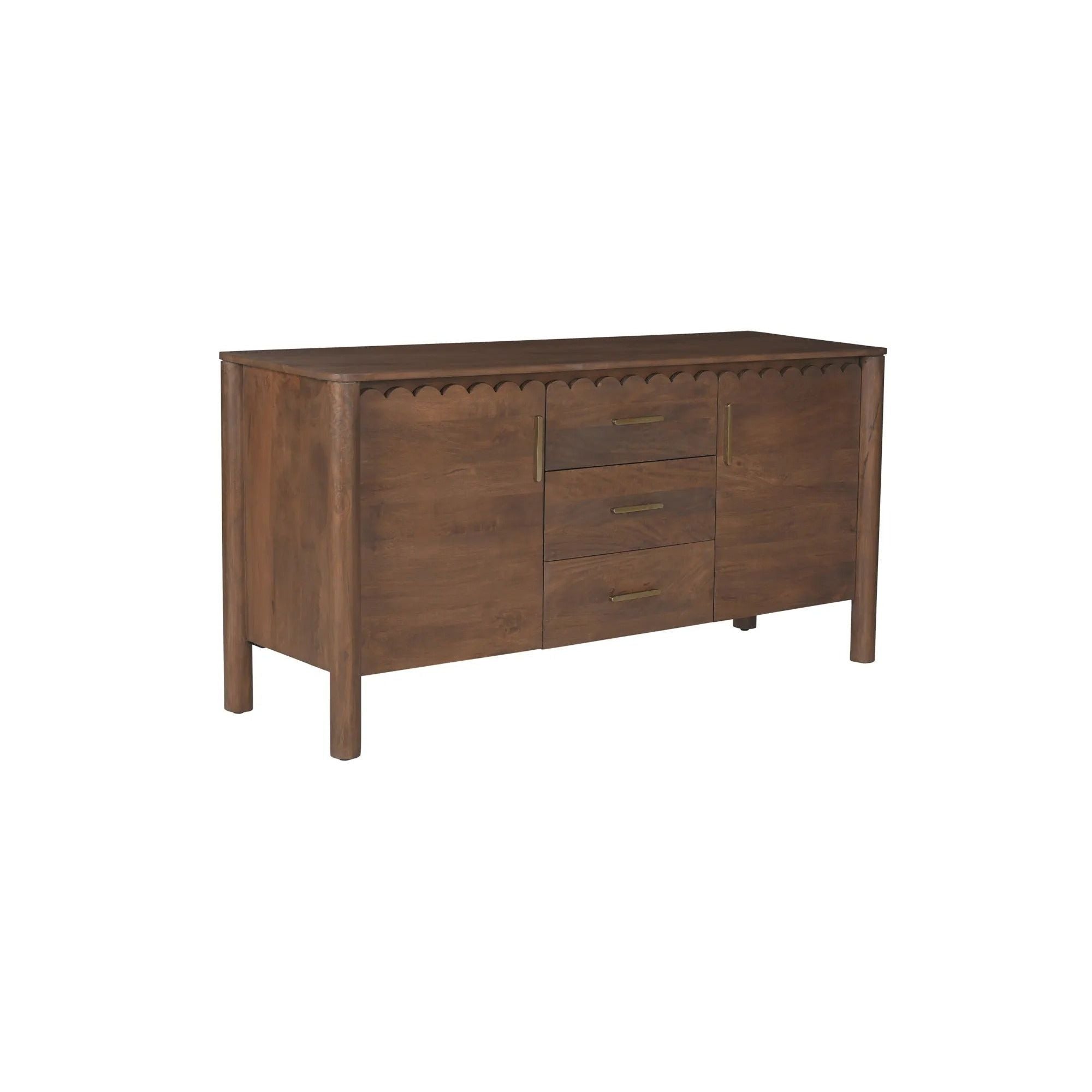 Moe's Home Collection Wiley Vintage Brown 3 Drawer Sideboard - Image 2