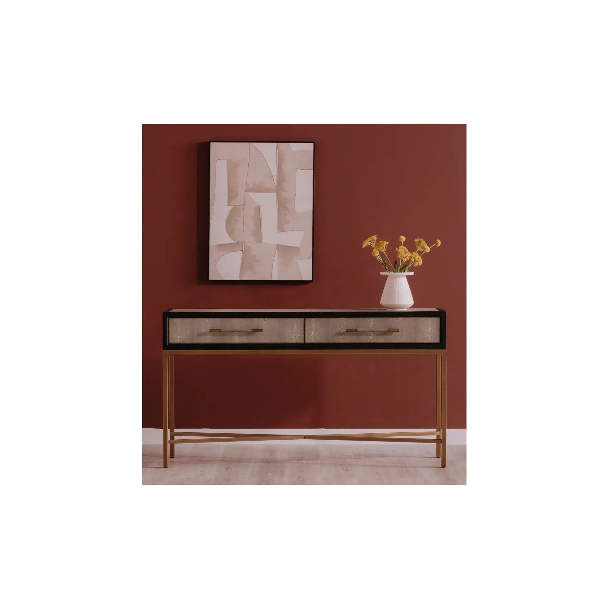 Moe’s Home Mako Grey Shagreen Console Table - Image 2