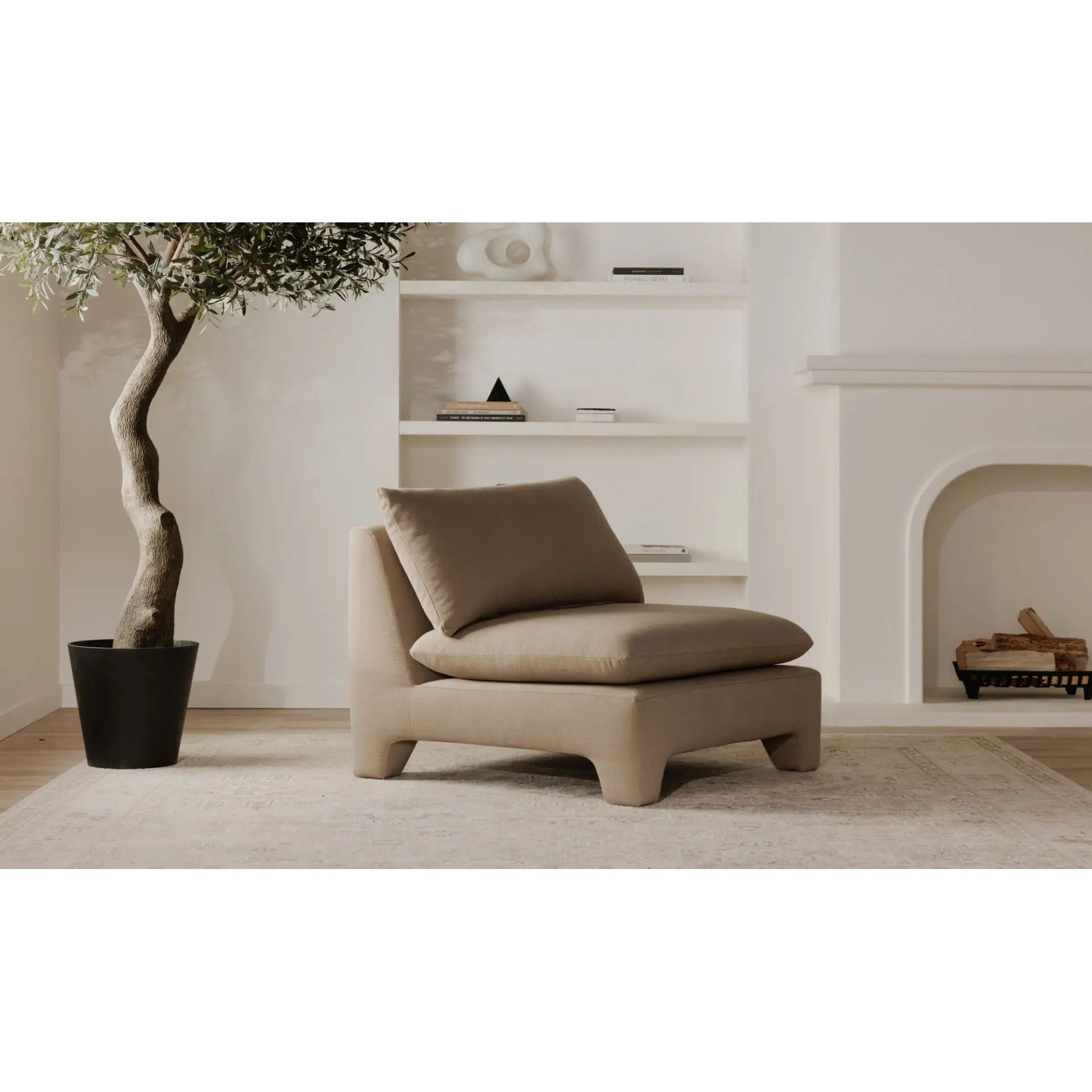 Moe's Home Collection Estelle Flax Lounge Chair - Image 2