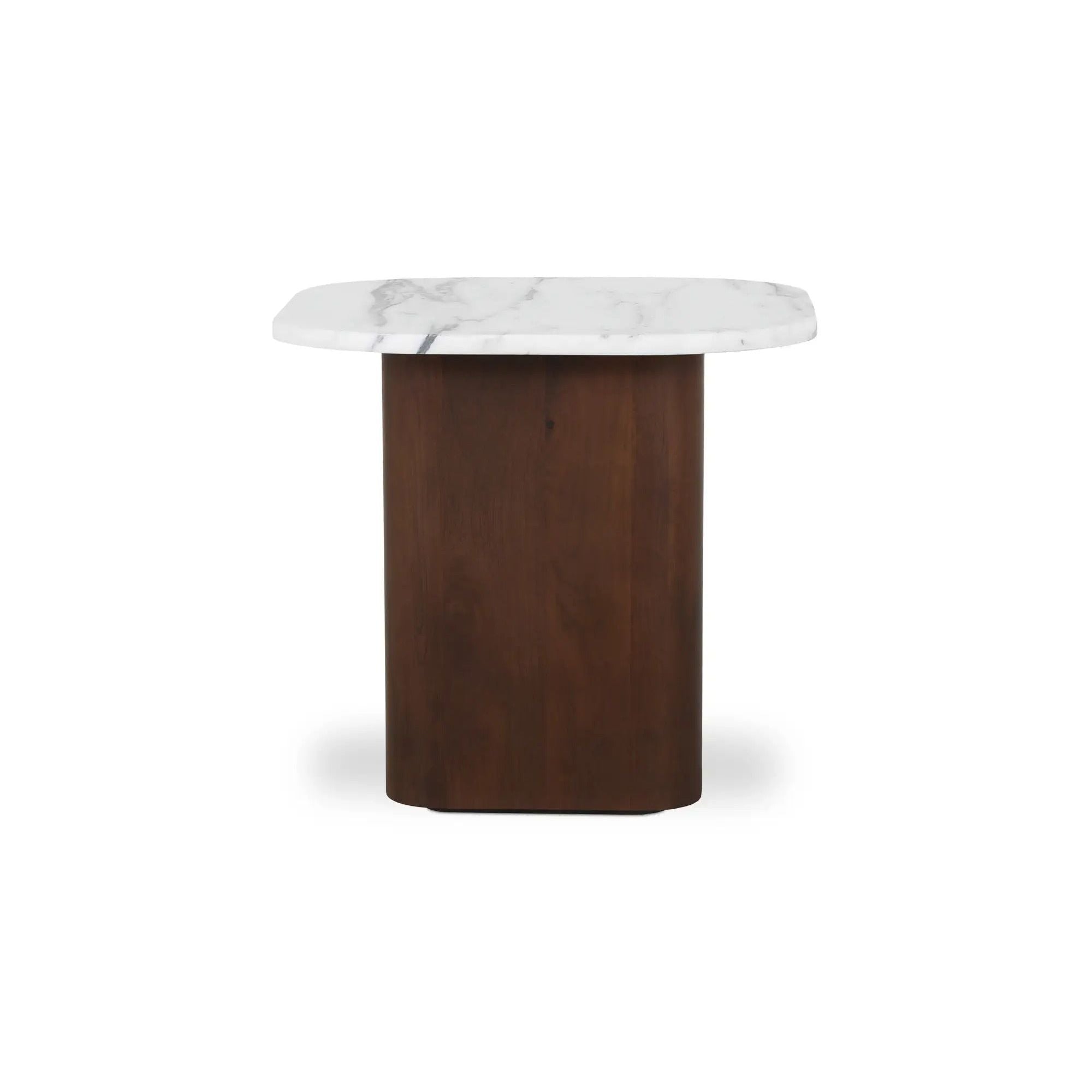 Moe's Home Collection Dash White Calacatta Marble Accent Table - Image 2