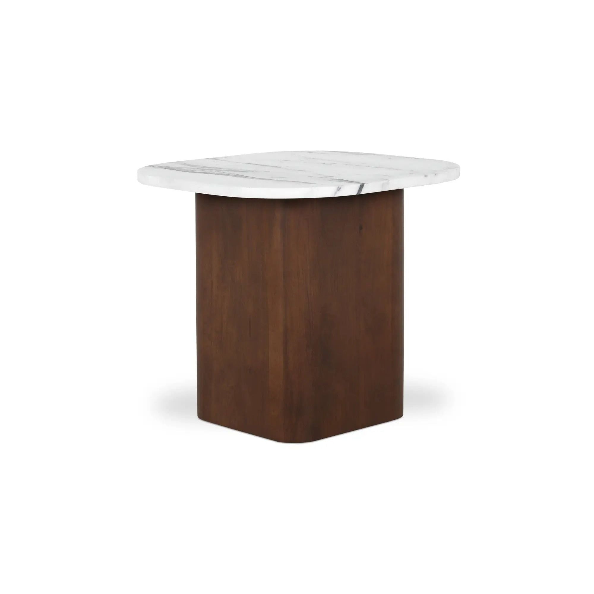 Moe's Home Collection Dash White Calacatta Marble Accent Table - Image 3