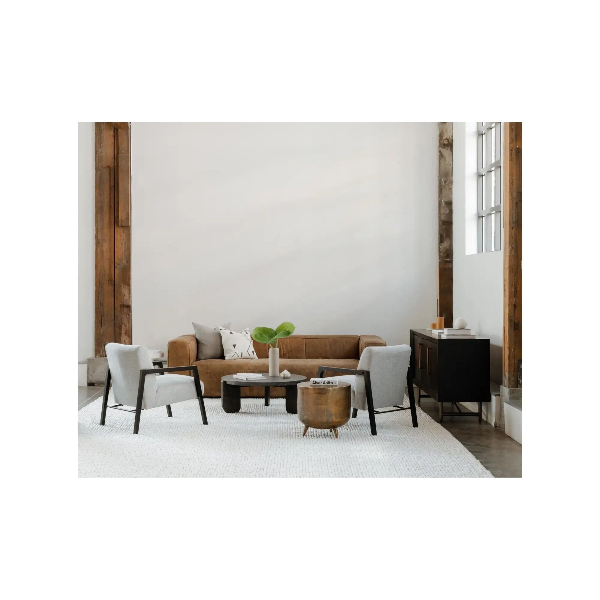 Moe's Home Collection Kettel Copper Brass Accent Table - Image 3