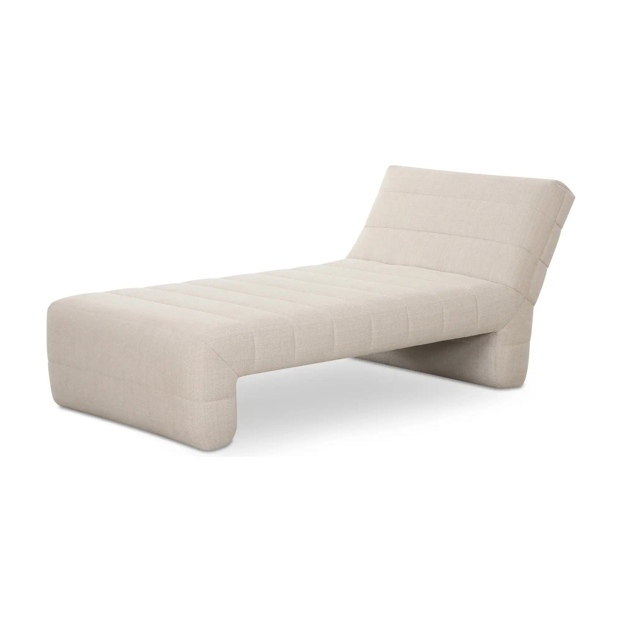 Moe’s Home Collection Verity Textured Oatmeal Upholstered Chaise