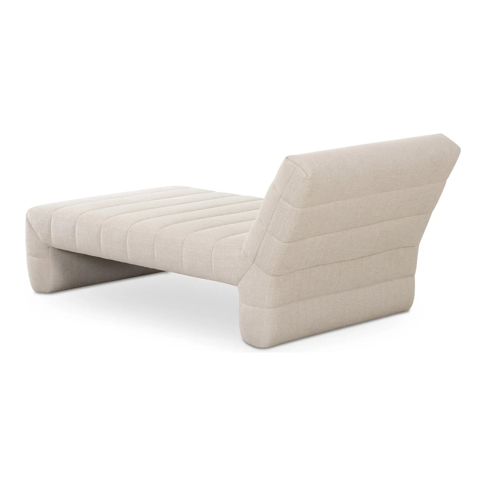 Moe’s Home Collection Verity Textured Oatmeal Upholstered Chaise - Image 2