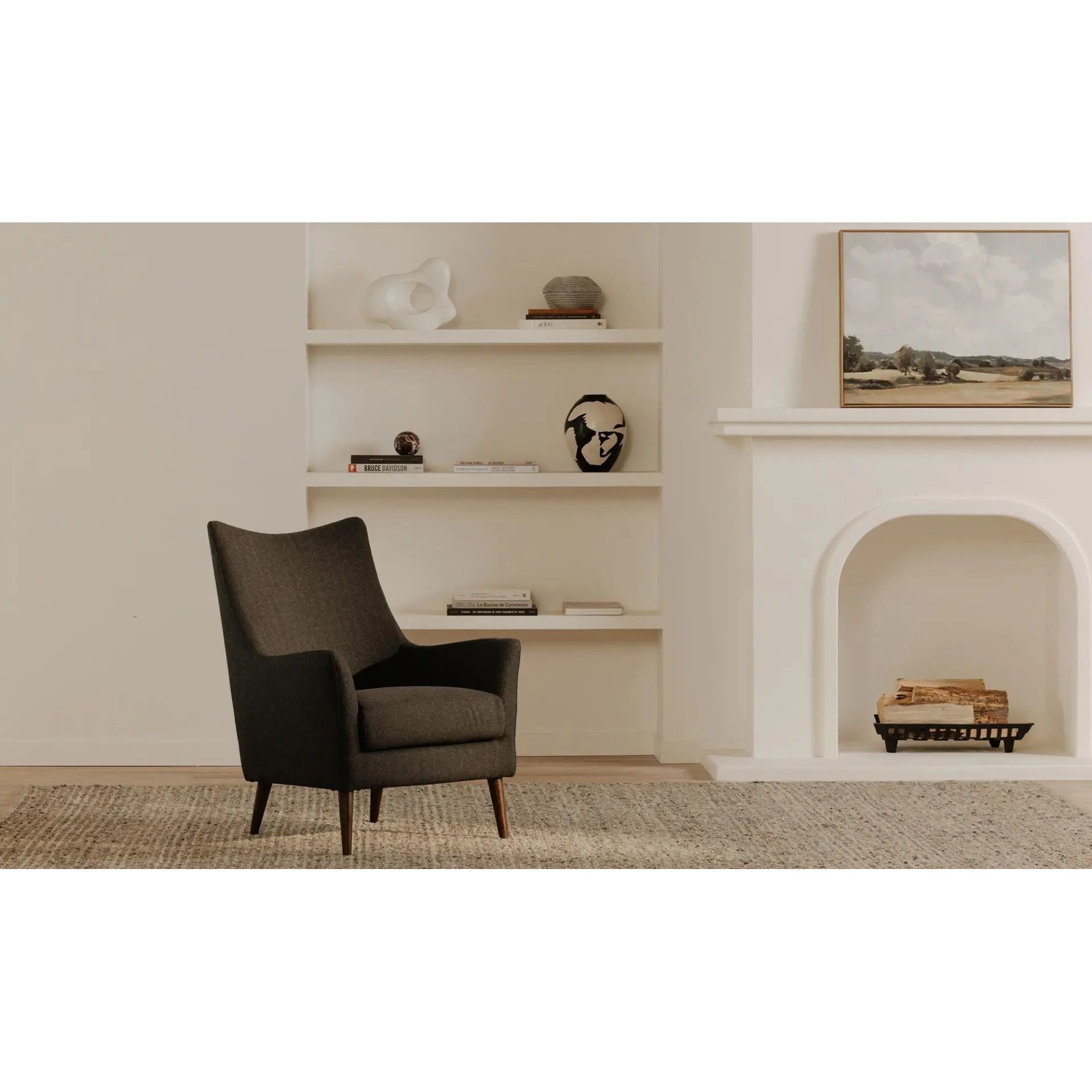 Moe’s Home Collection Fisher Charcoal Armchair