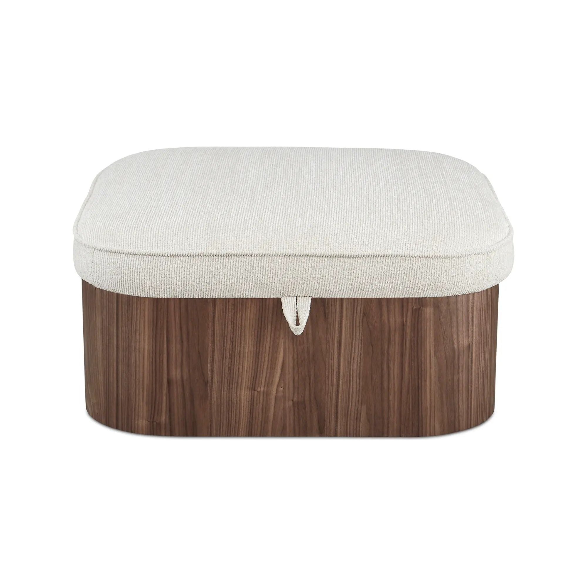 Moe’s Home Collection Sonny Flecked Oat Storage Ottoman - Image 2