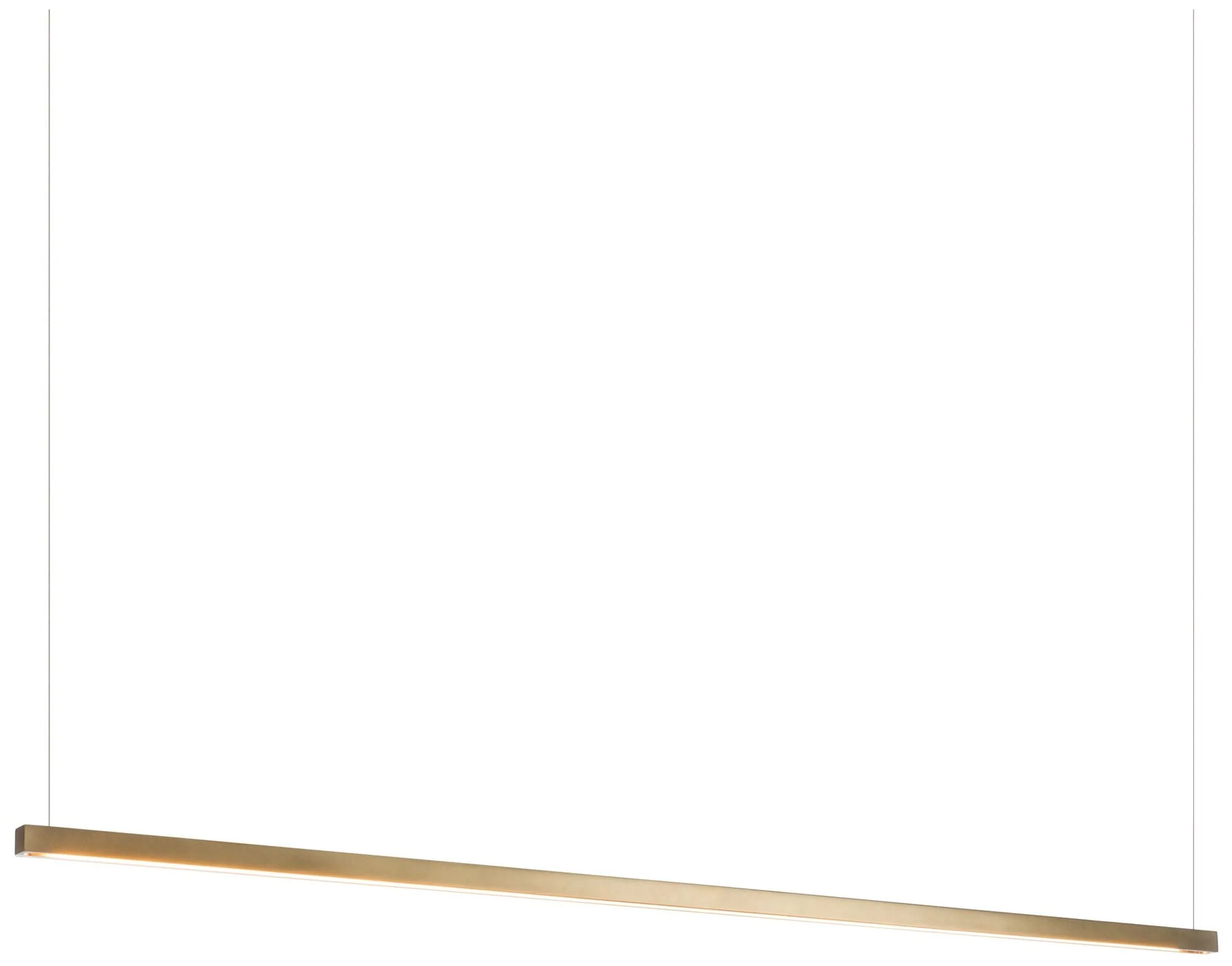 Ingot 72" Wide Modern Brass LED Pendant - Image 1