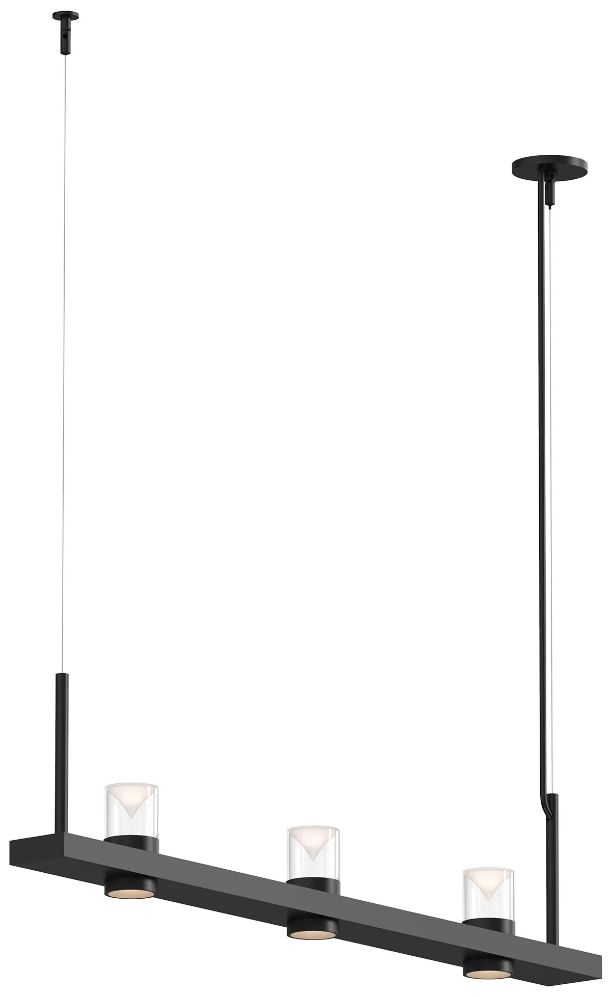 Intervals 48.25" Wide Satin Black Cone Uplight LED Pendant - Image 1